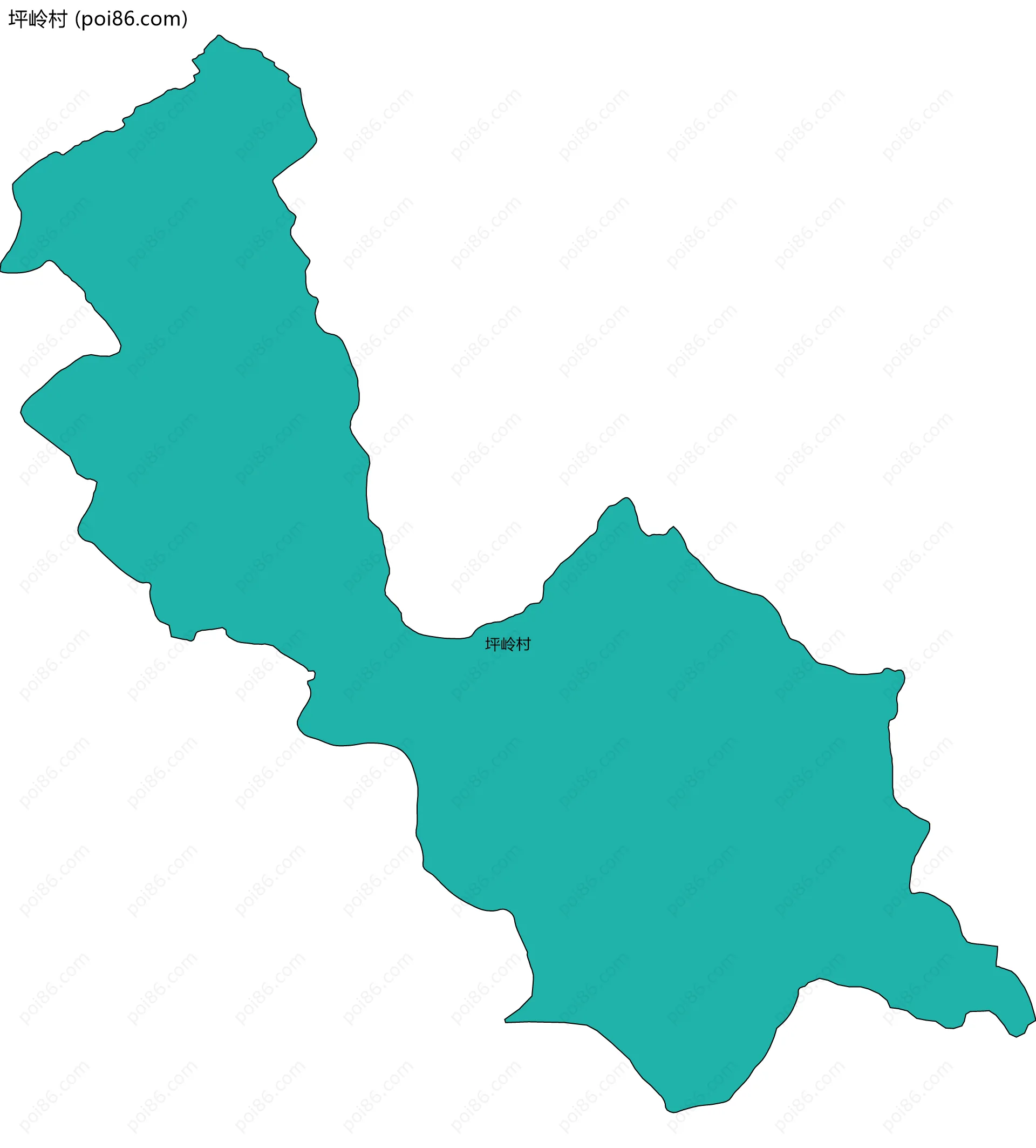 坪岭村边界地图