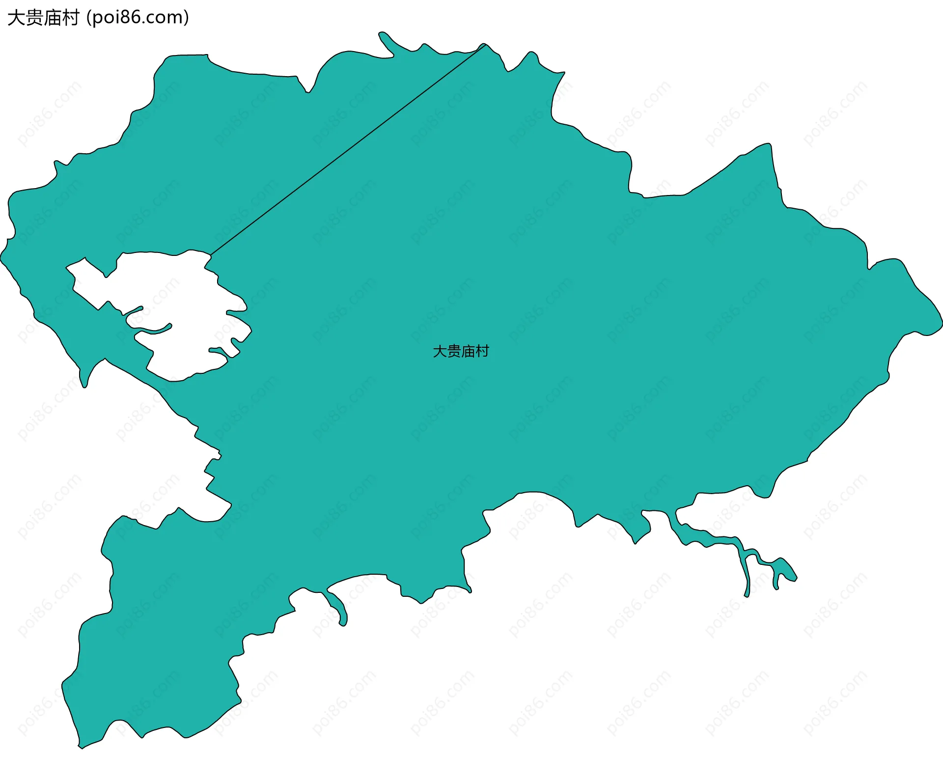 大贵庙村边界地图