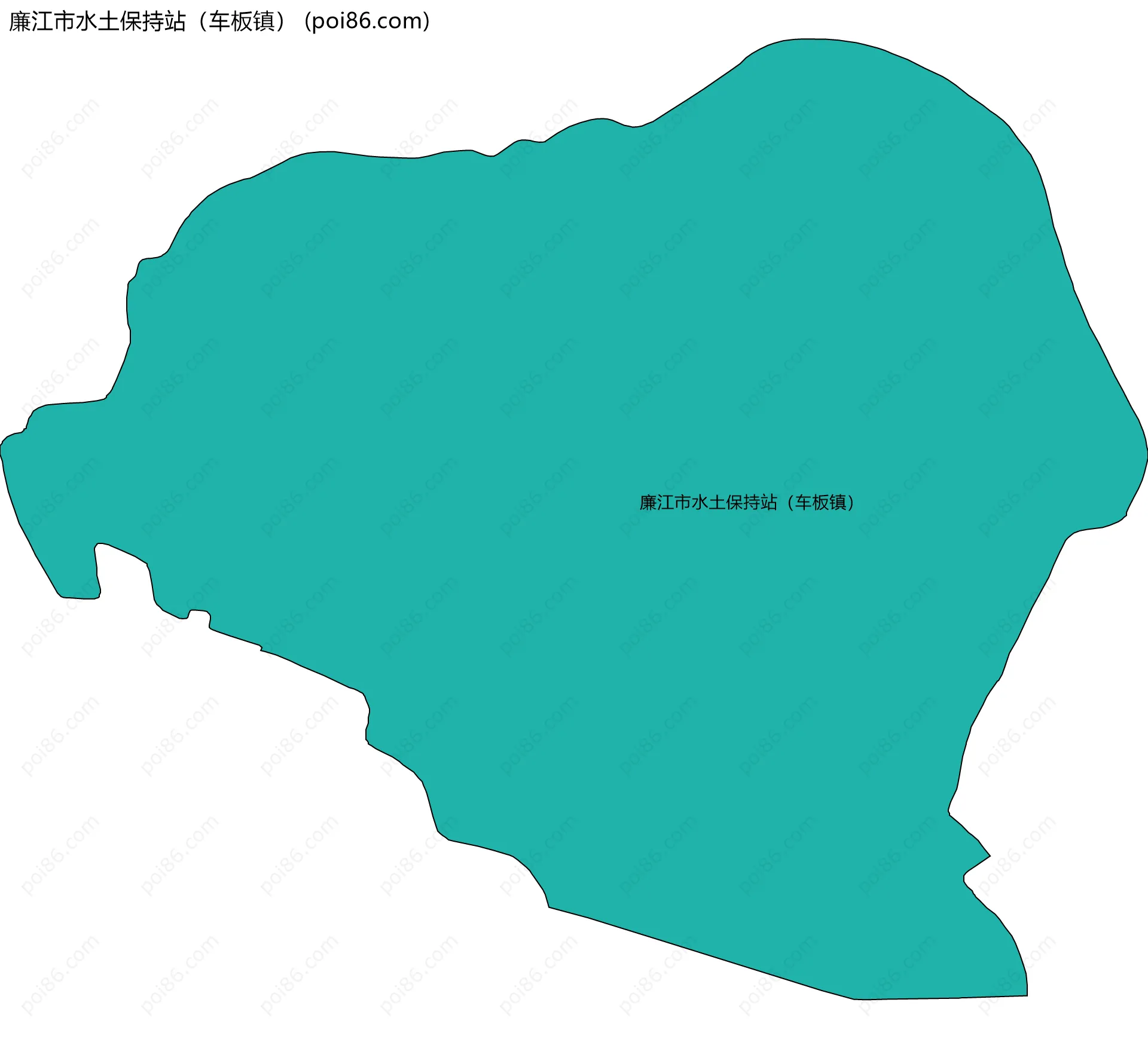 廉江市水土保持站（车板镇）边界地图