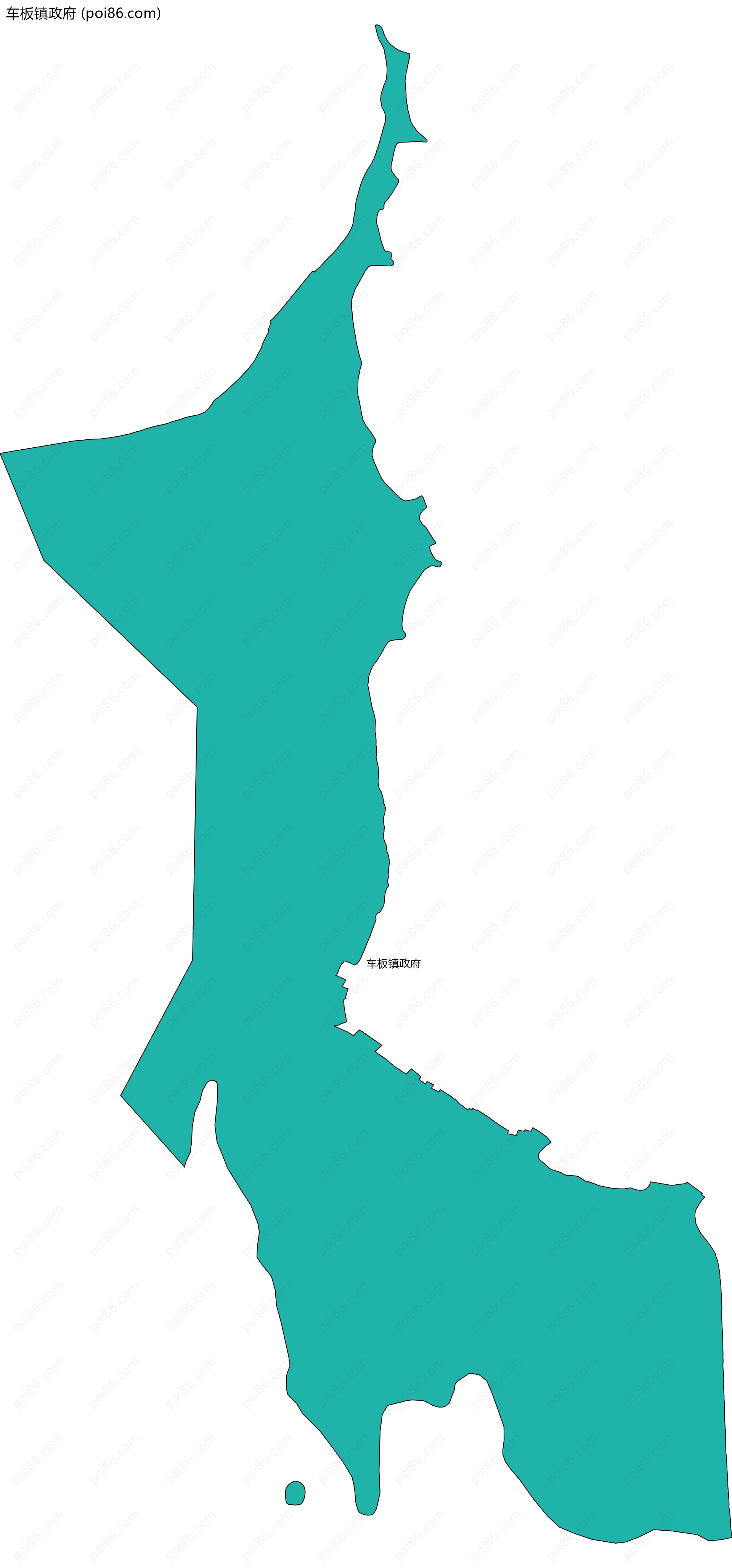 车板镇政府边界地图