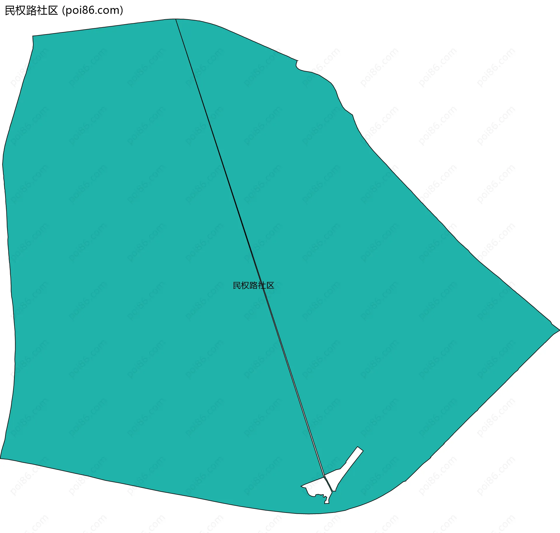 民权路社区边界地图