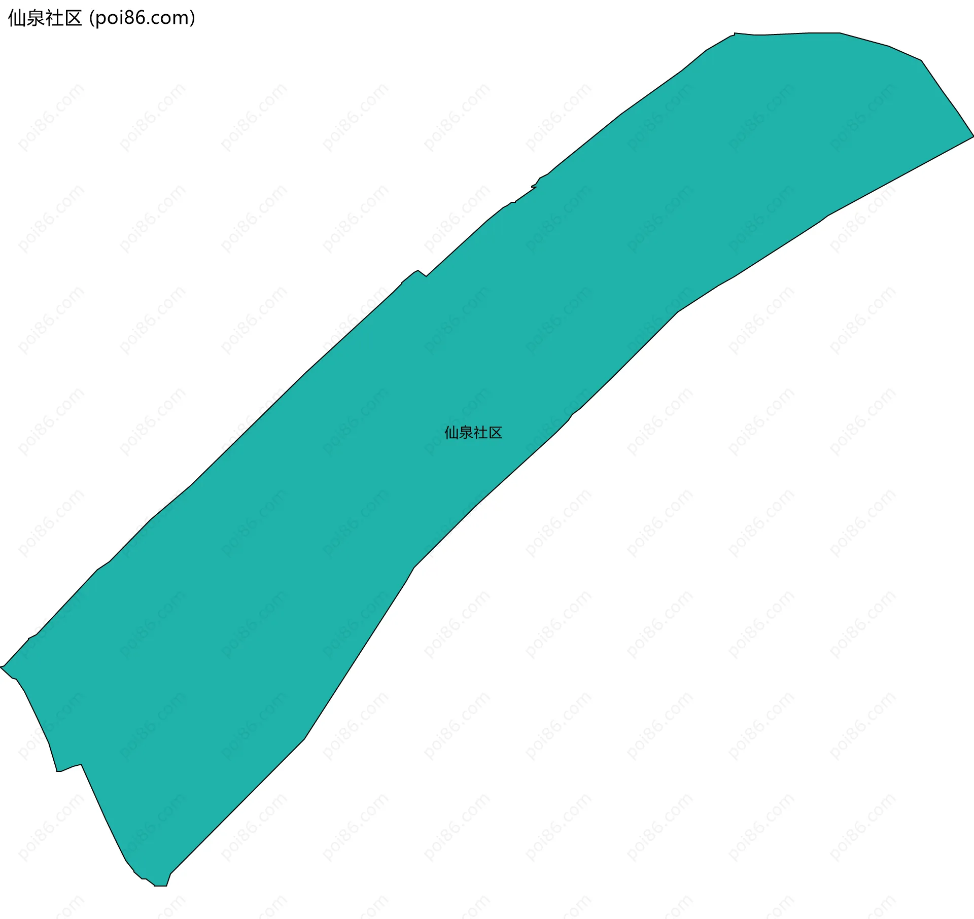 仙泉社区边界地图