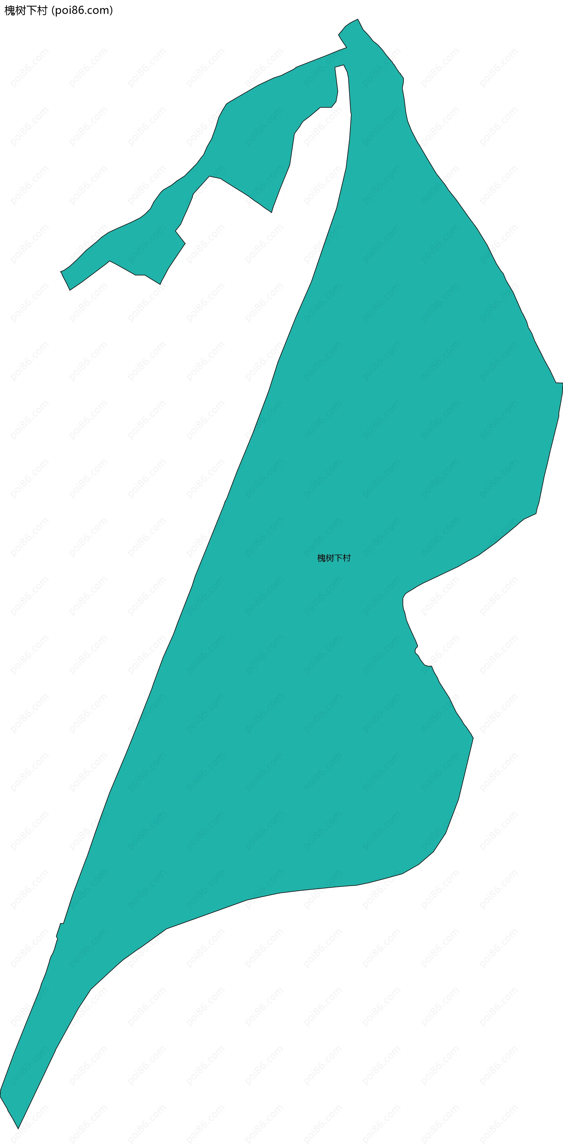 槐树下村边界地图