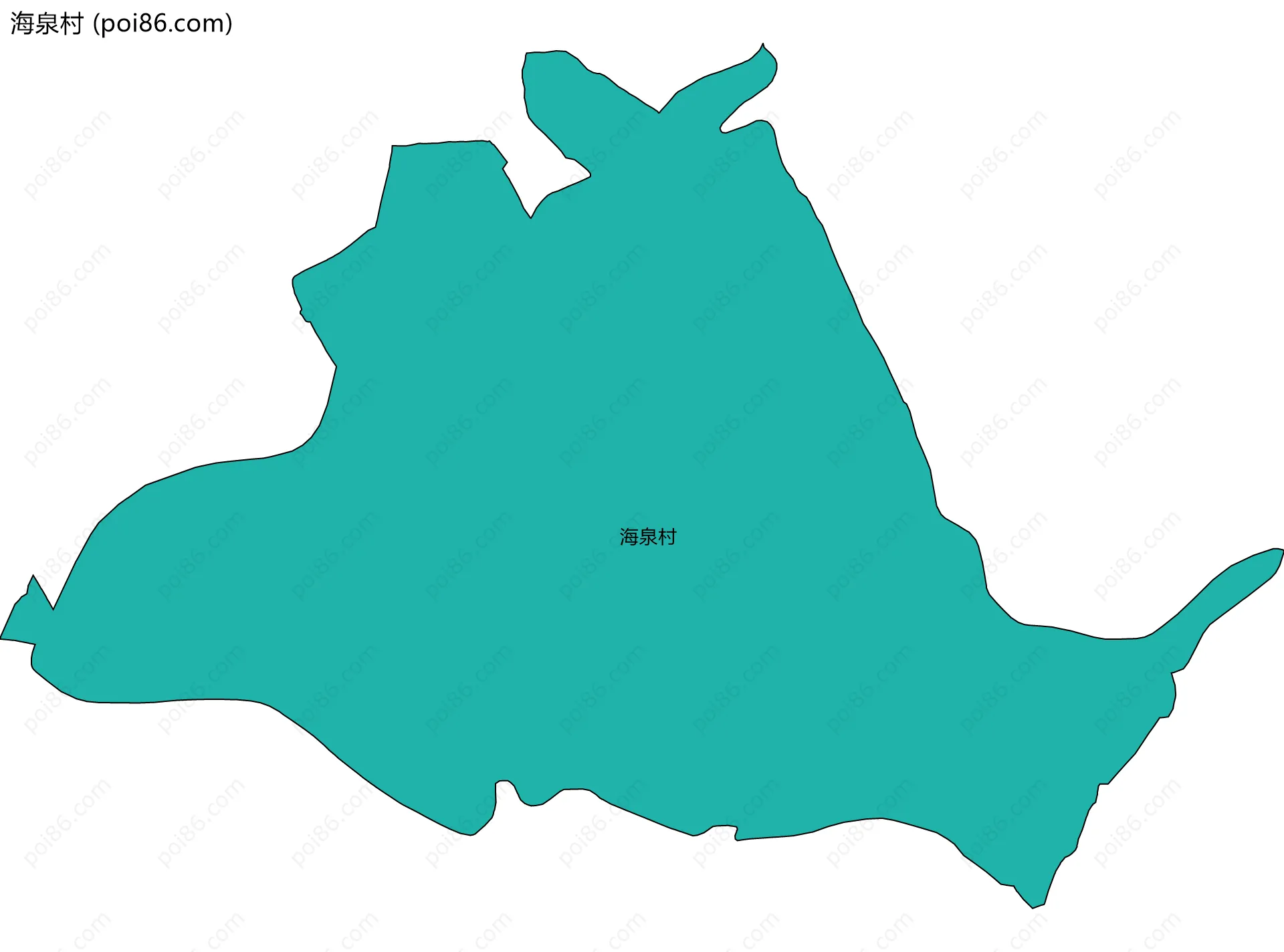 海泉村边界地图