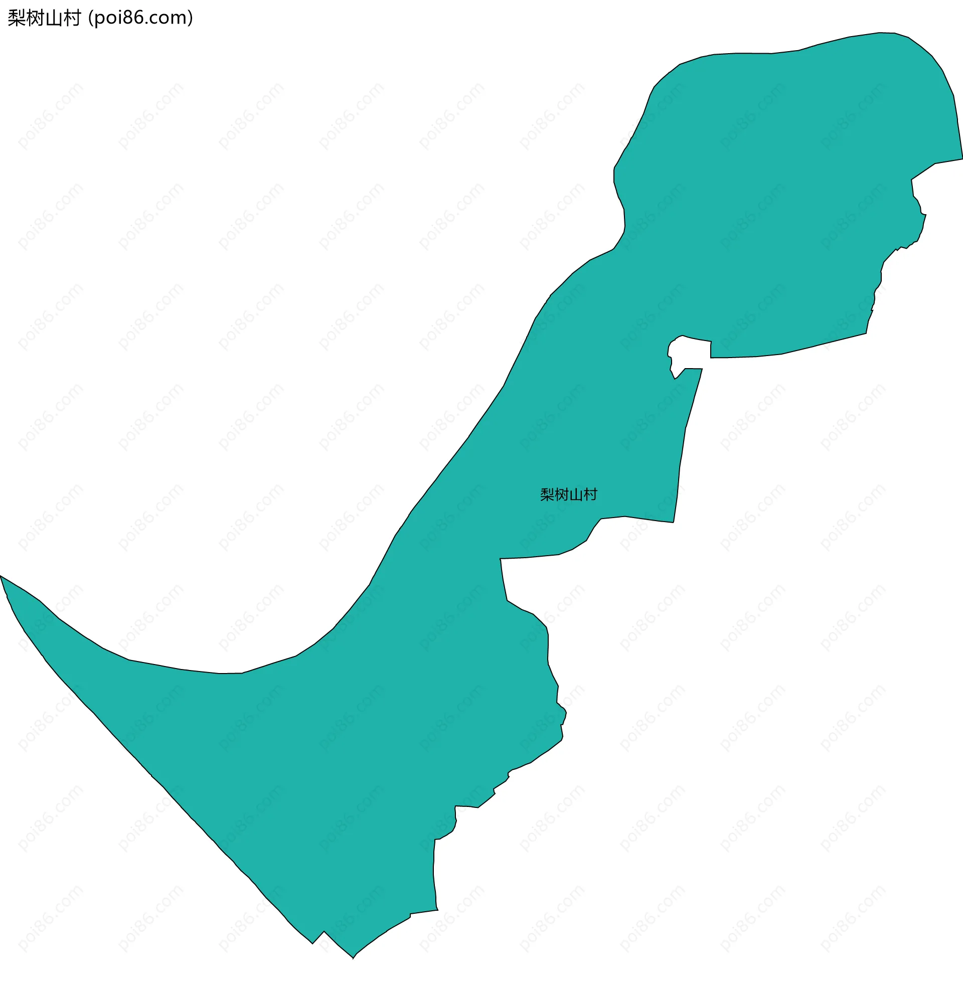 梨树山村边界地图