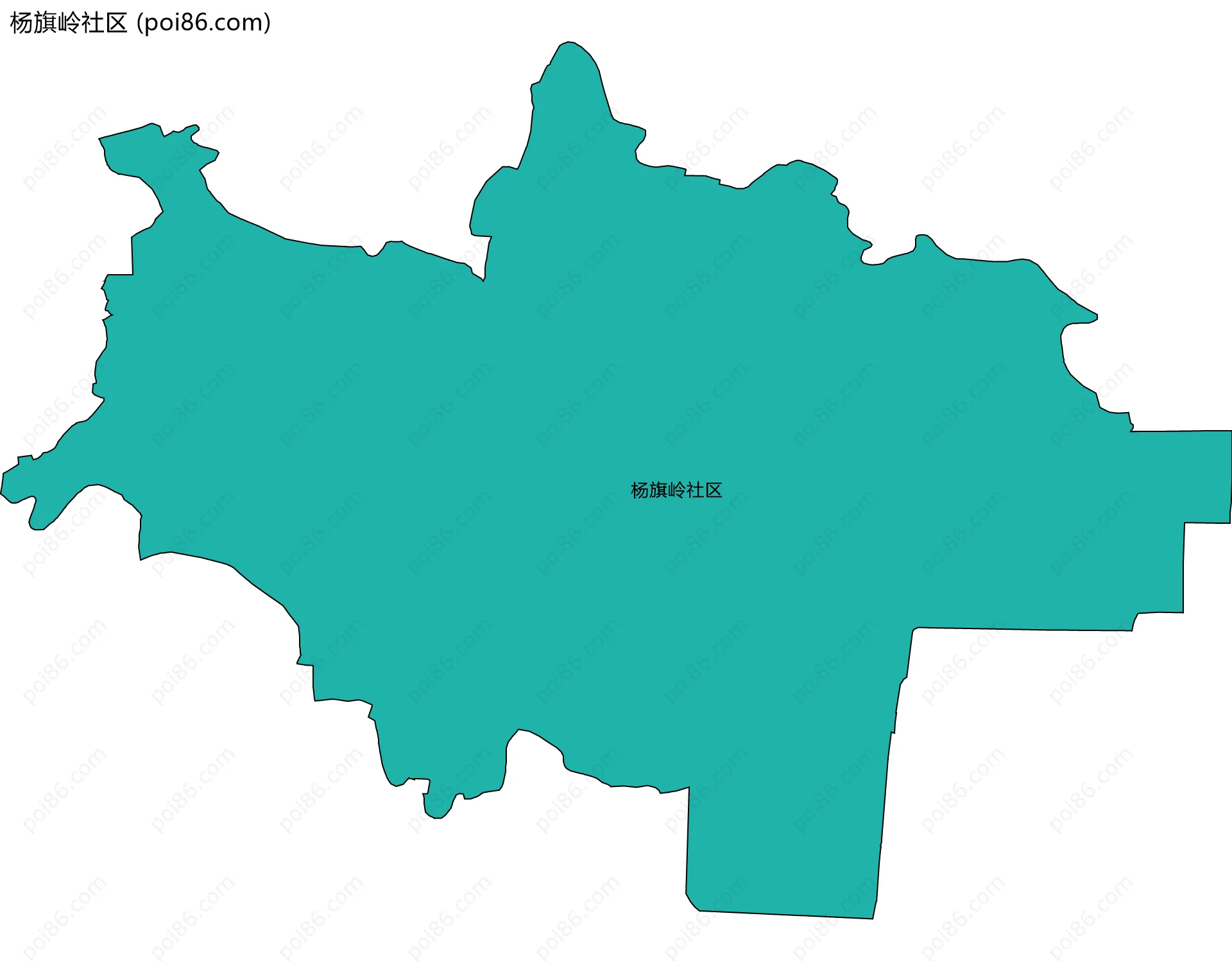 杨旗岭社区边界地图