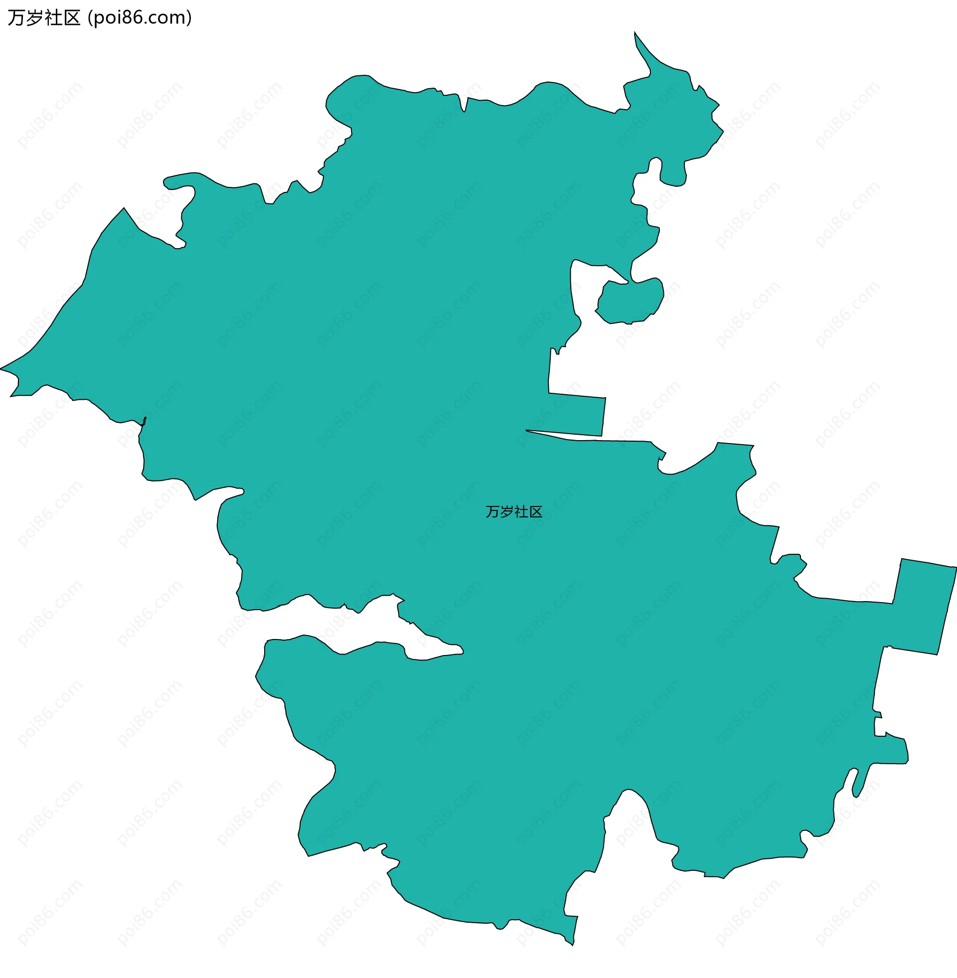 万岁社区边界地图