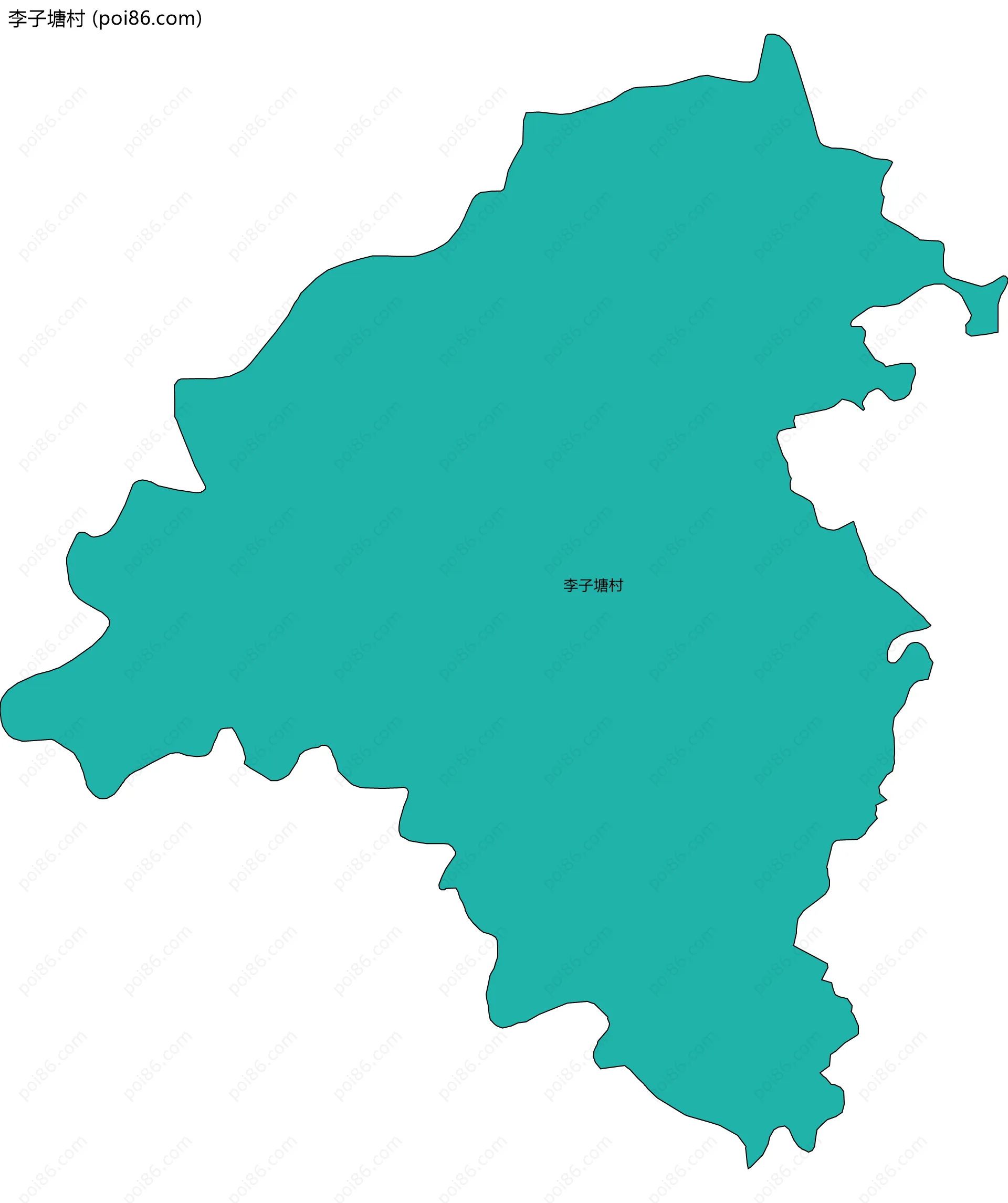 李子塘村边界地图