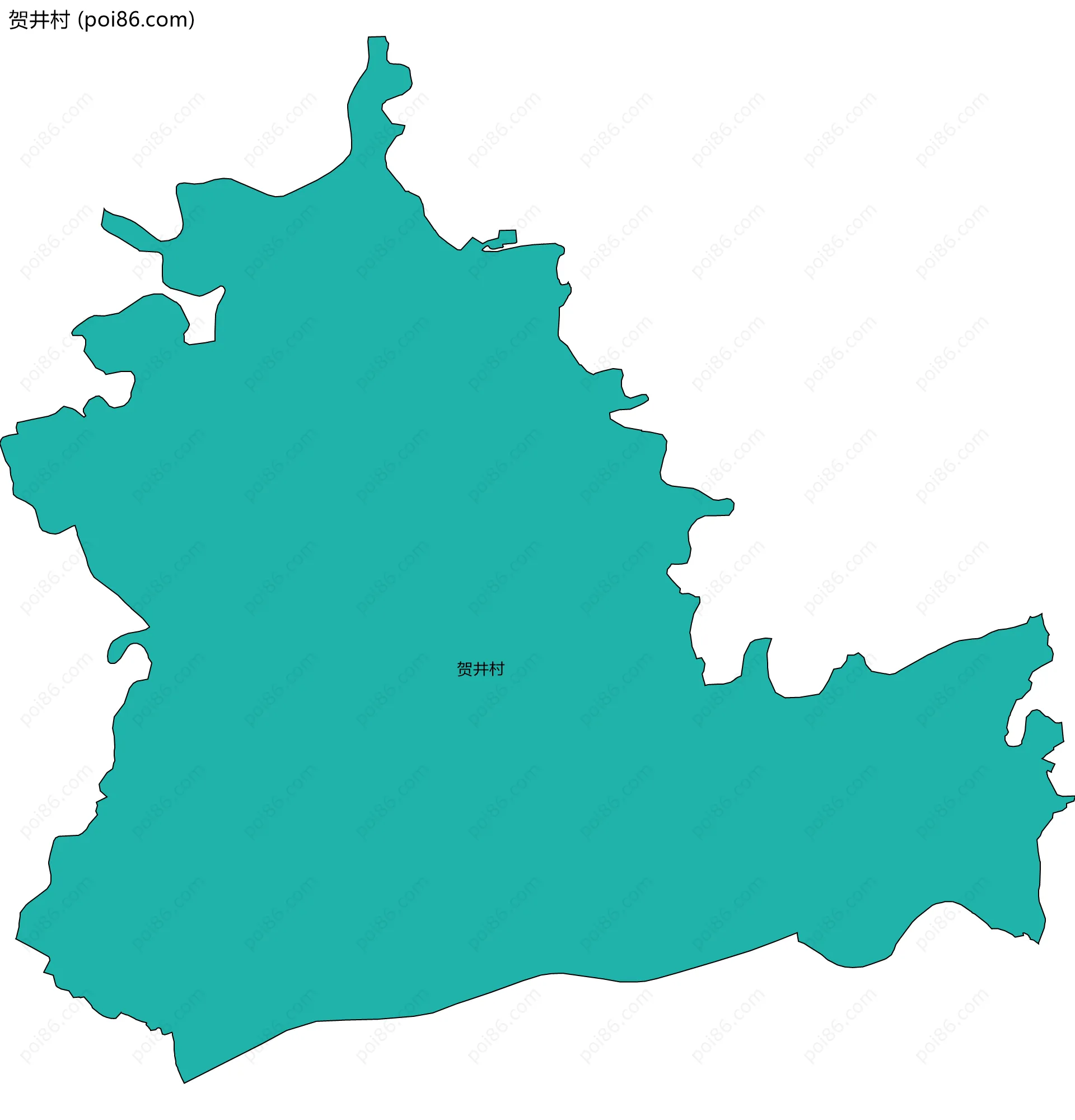 贺井村边界地图