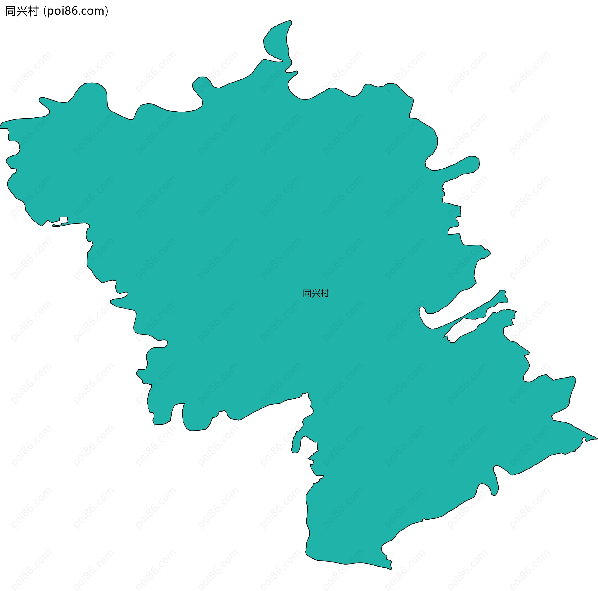 同兴村边界地图