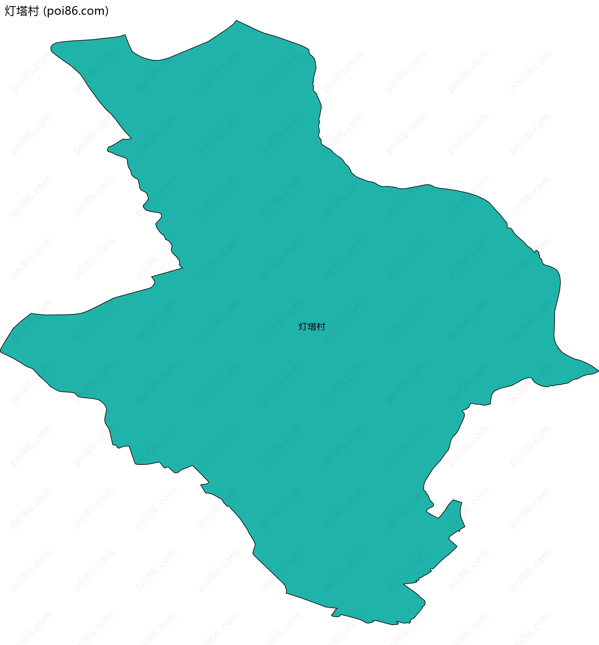 灯塔村边界地图