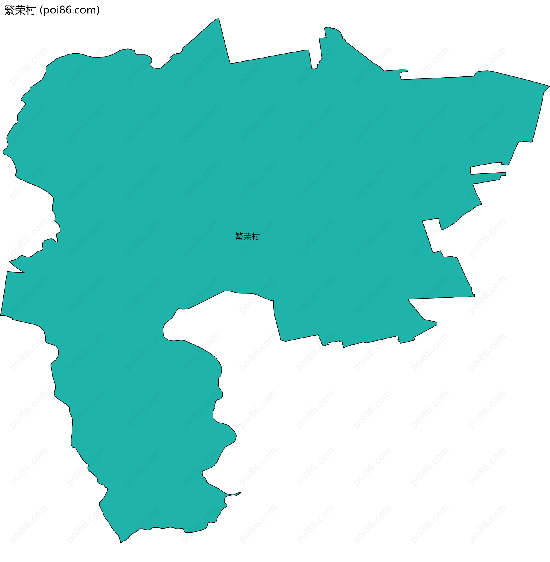 繁荣村边界地图