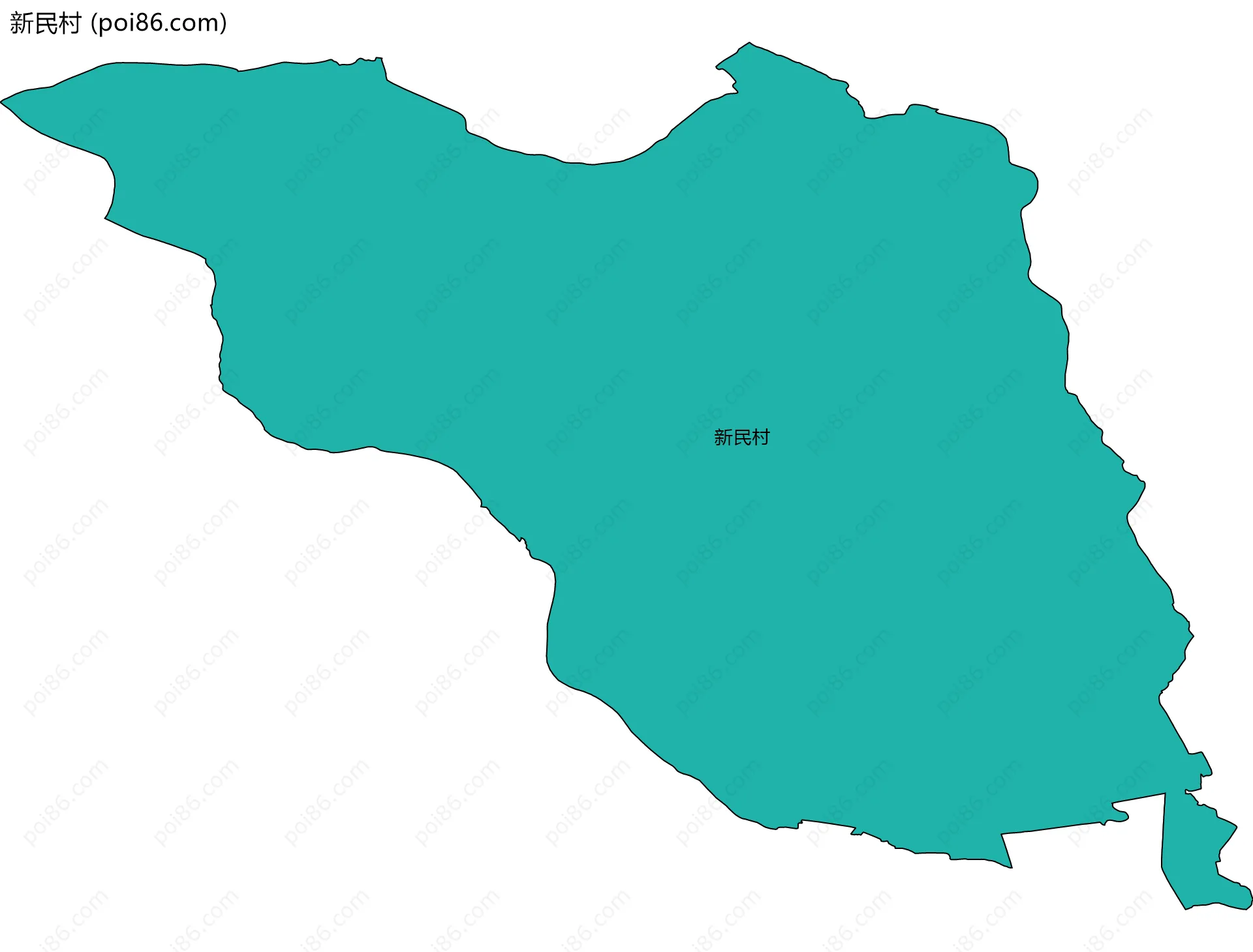 新民村边界地图