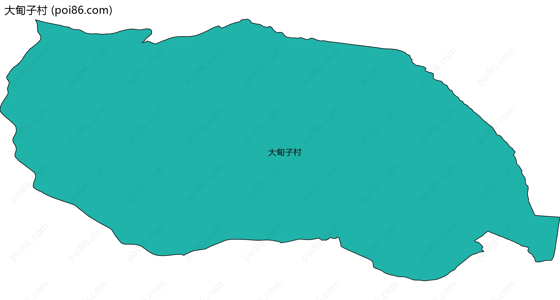 大甸子村边界地图