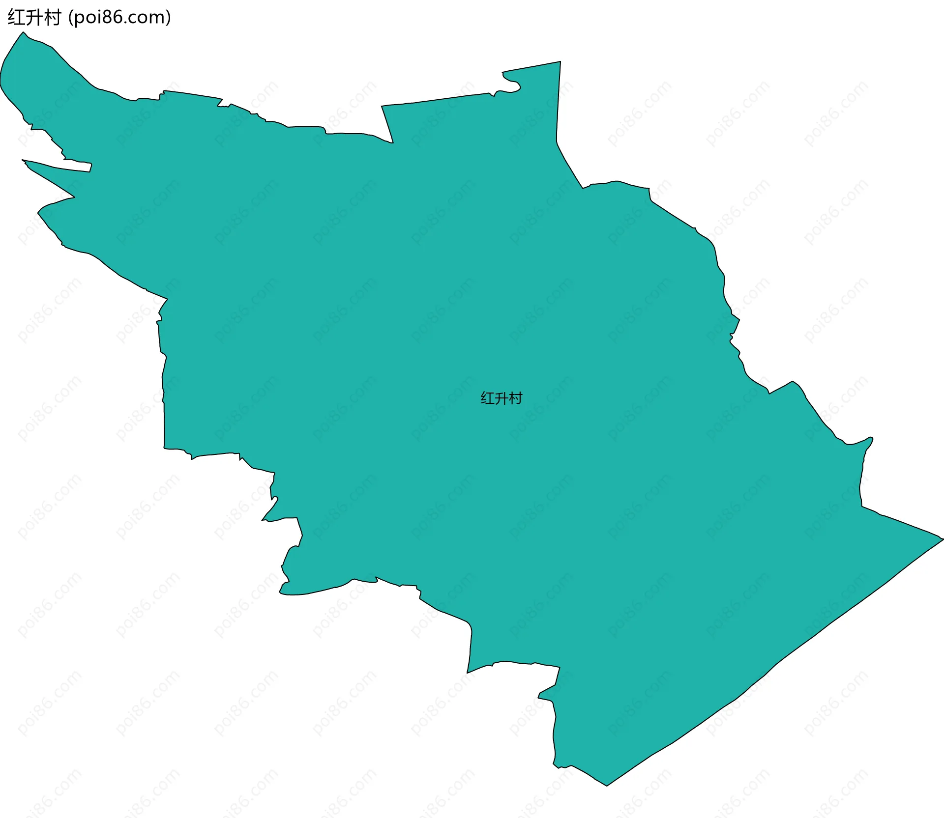 红升村边界地图