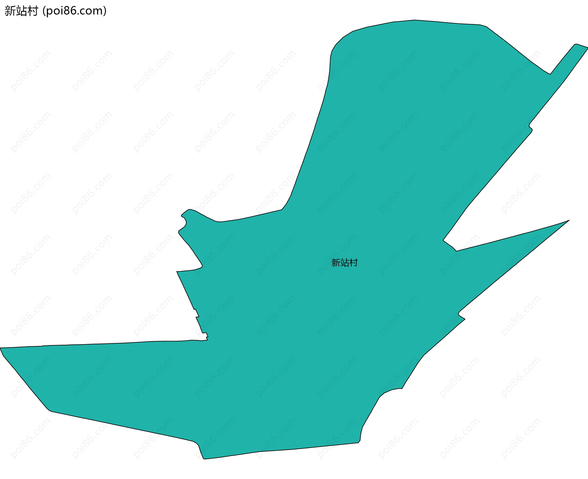 新站村边界地图