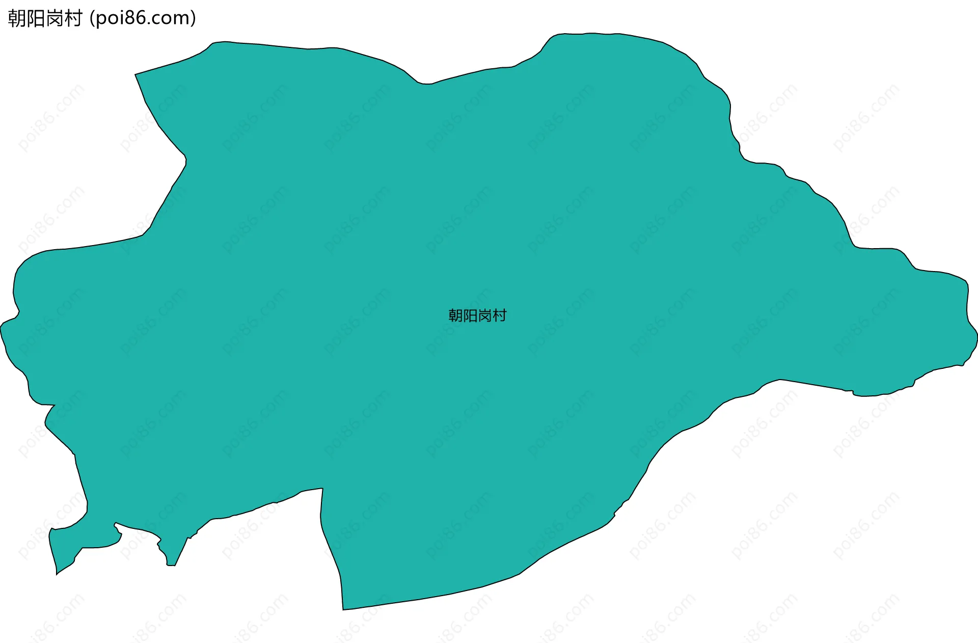 朝阳岗村边界地图