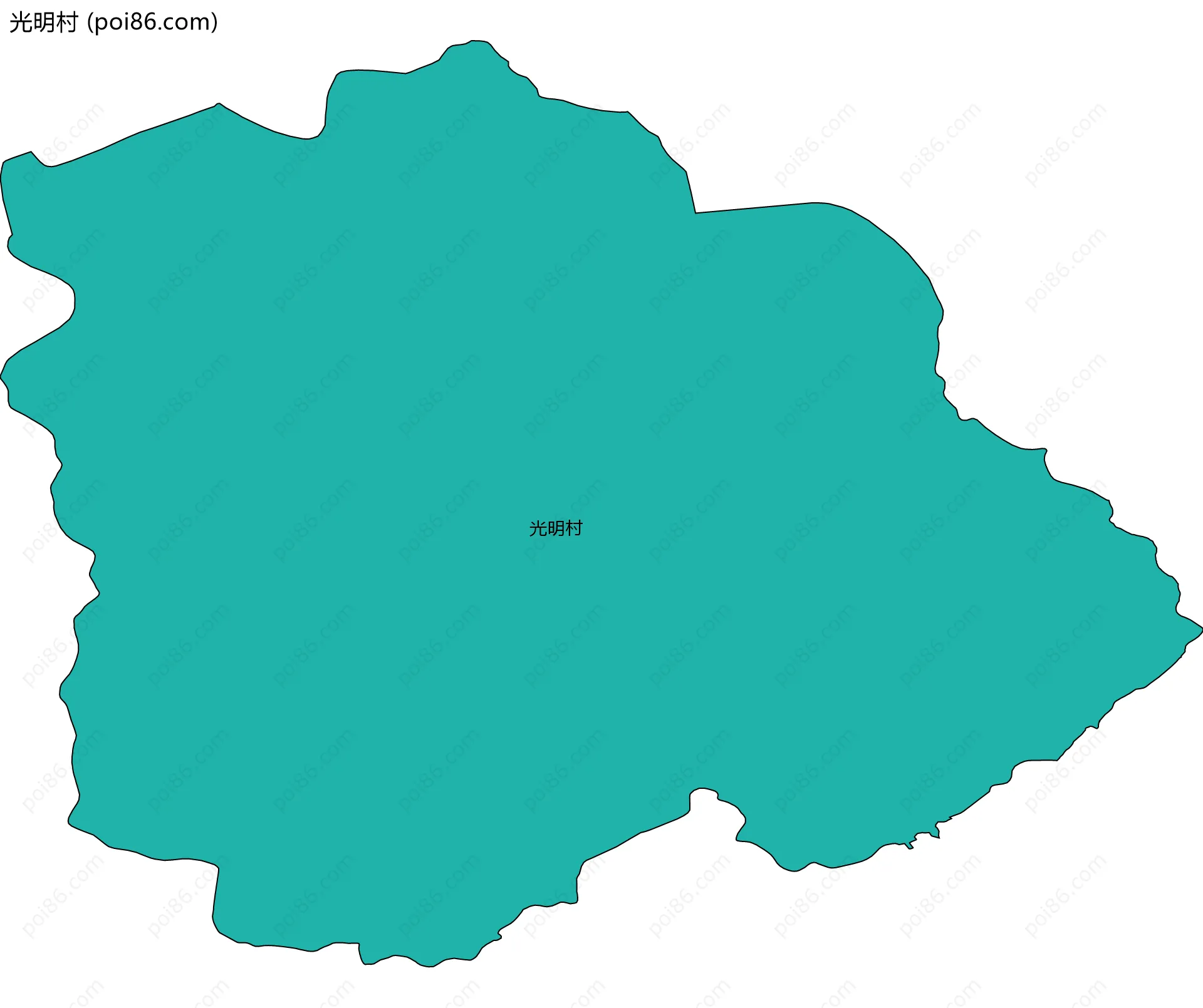 光明村边界地图