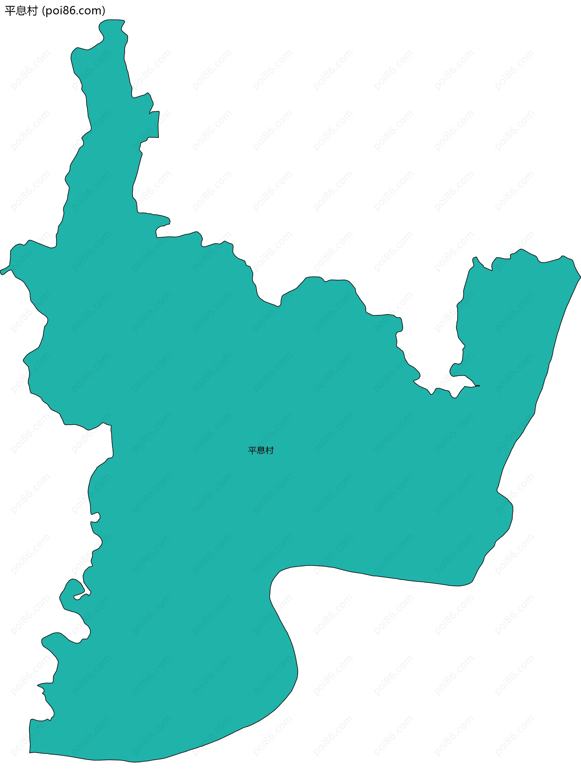 平息村边界地图