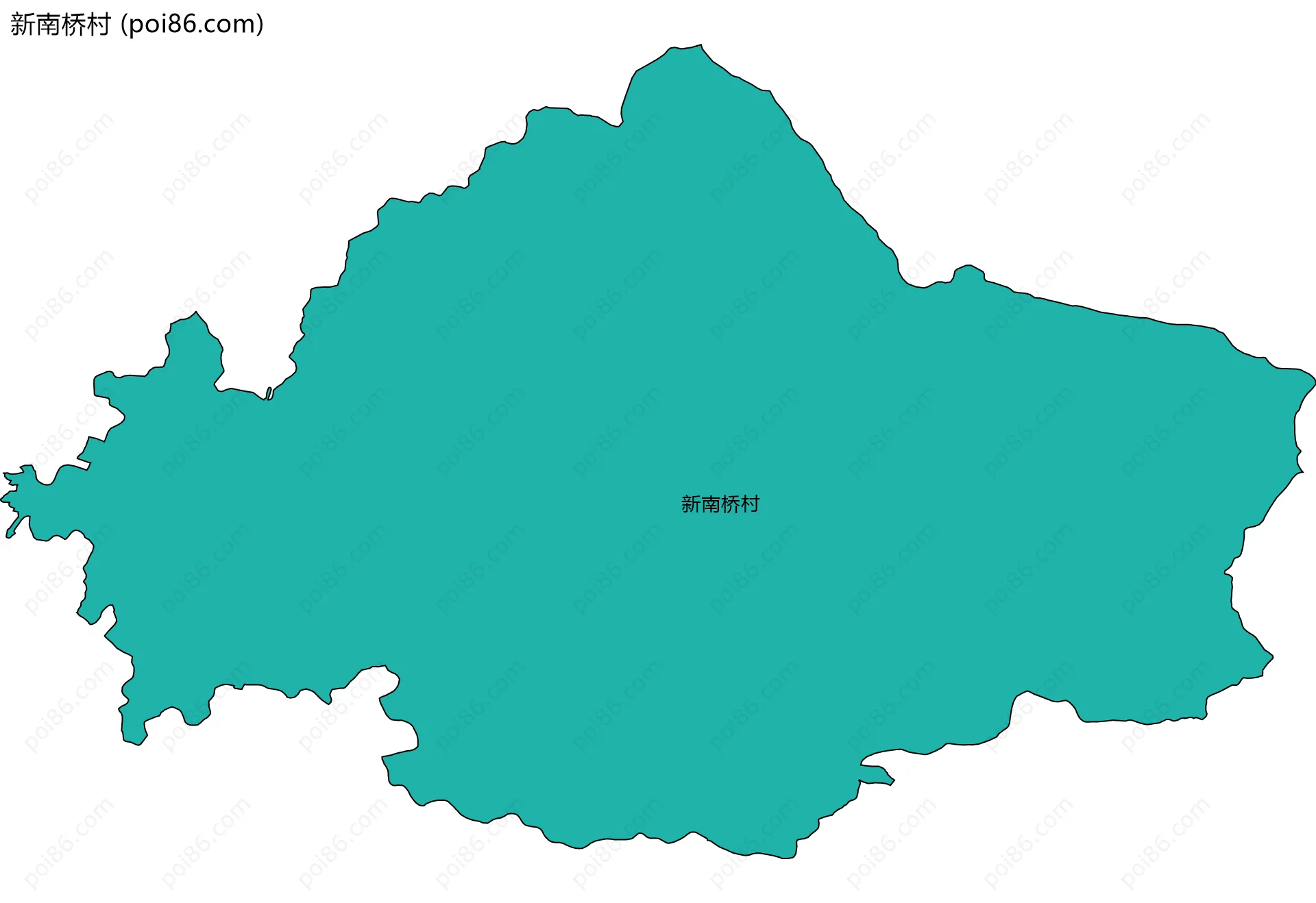 新南桥村边界地图