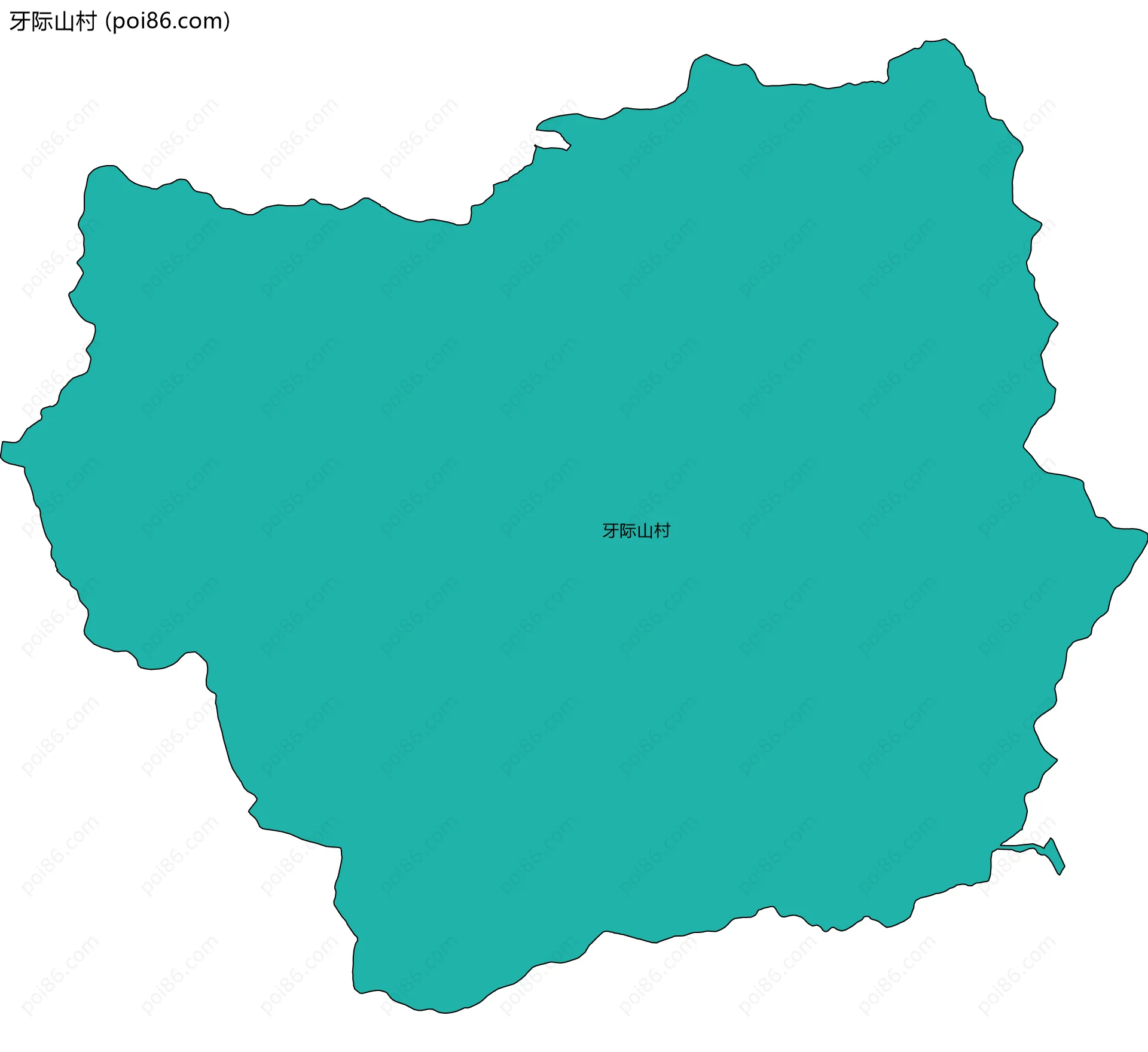 牙际山村边界地图