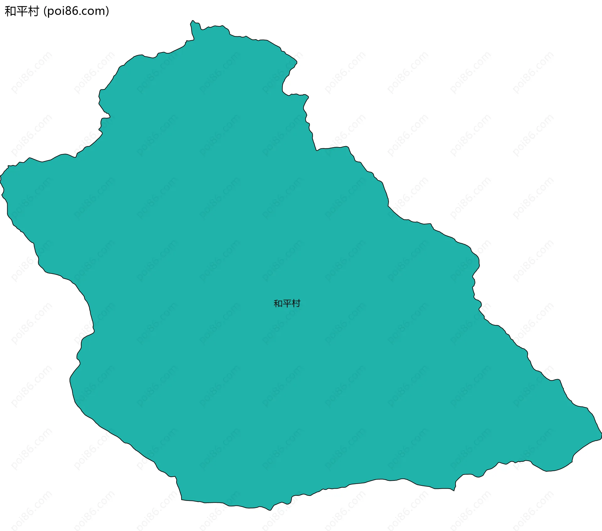 和平村边界地图