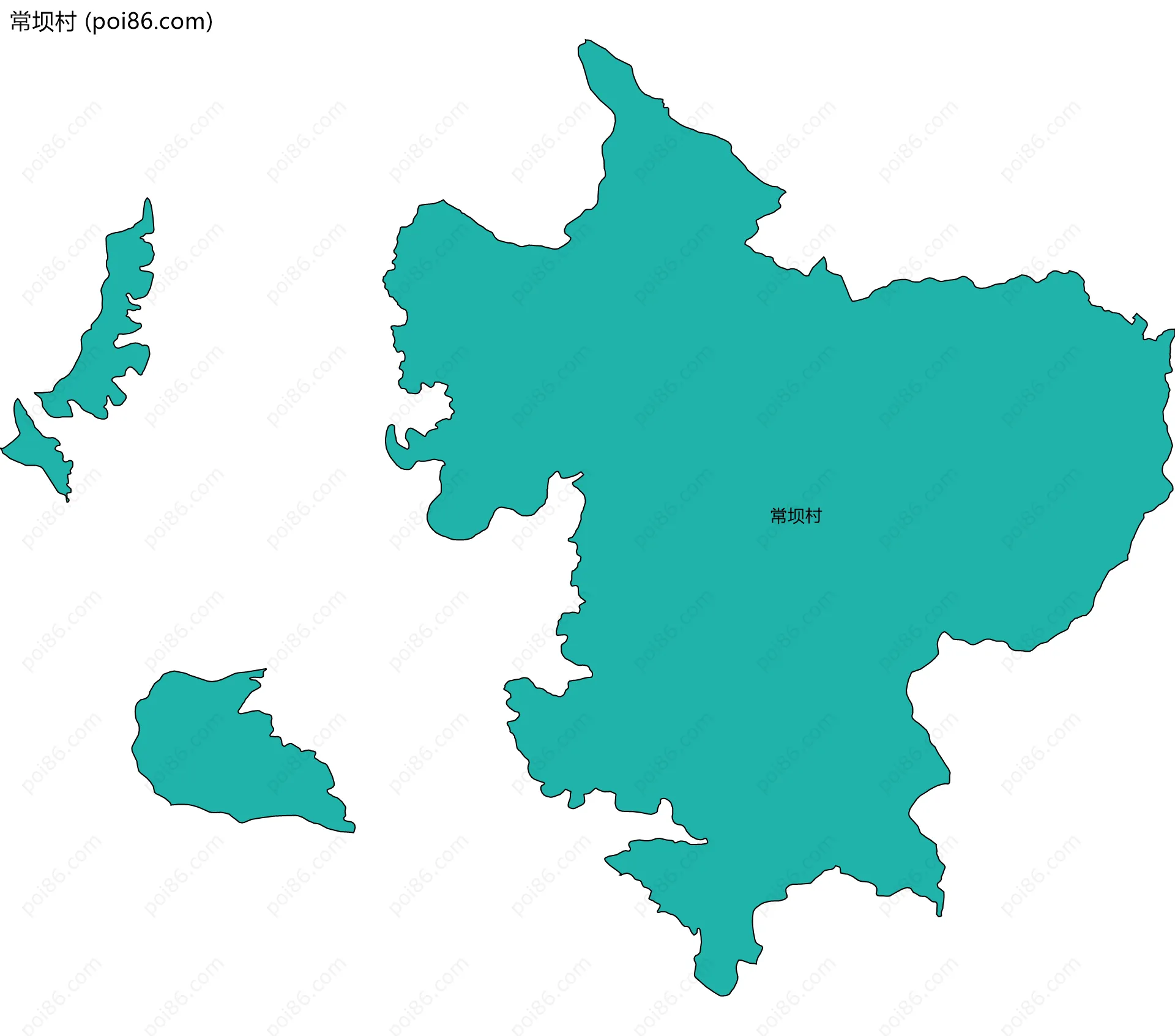 常坝村边界地图