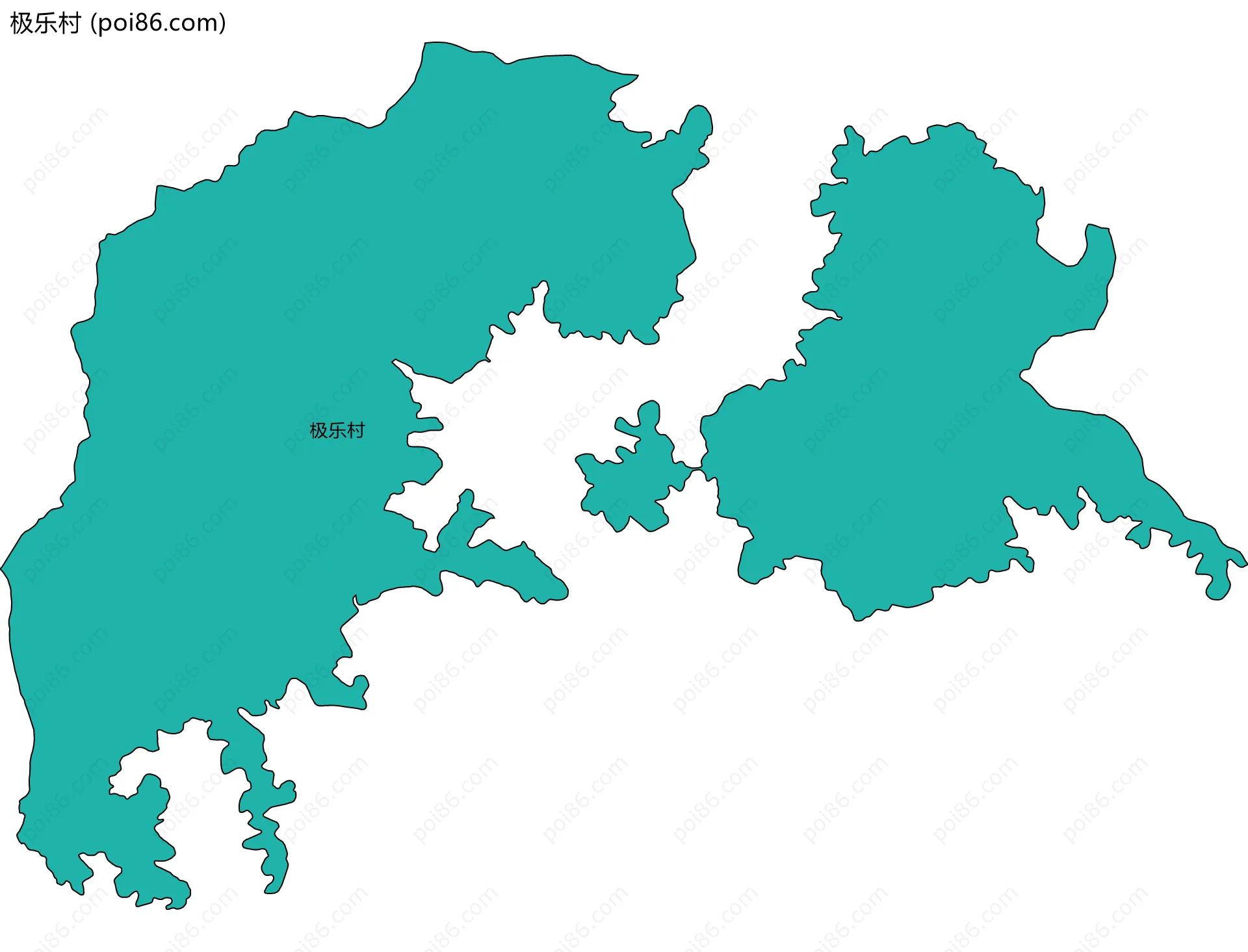 极乐村边界地图