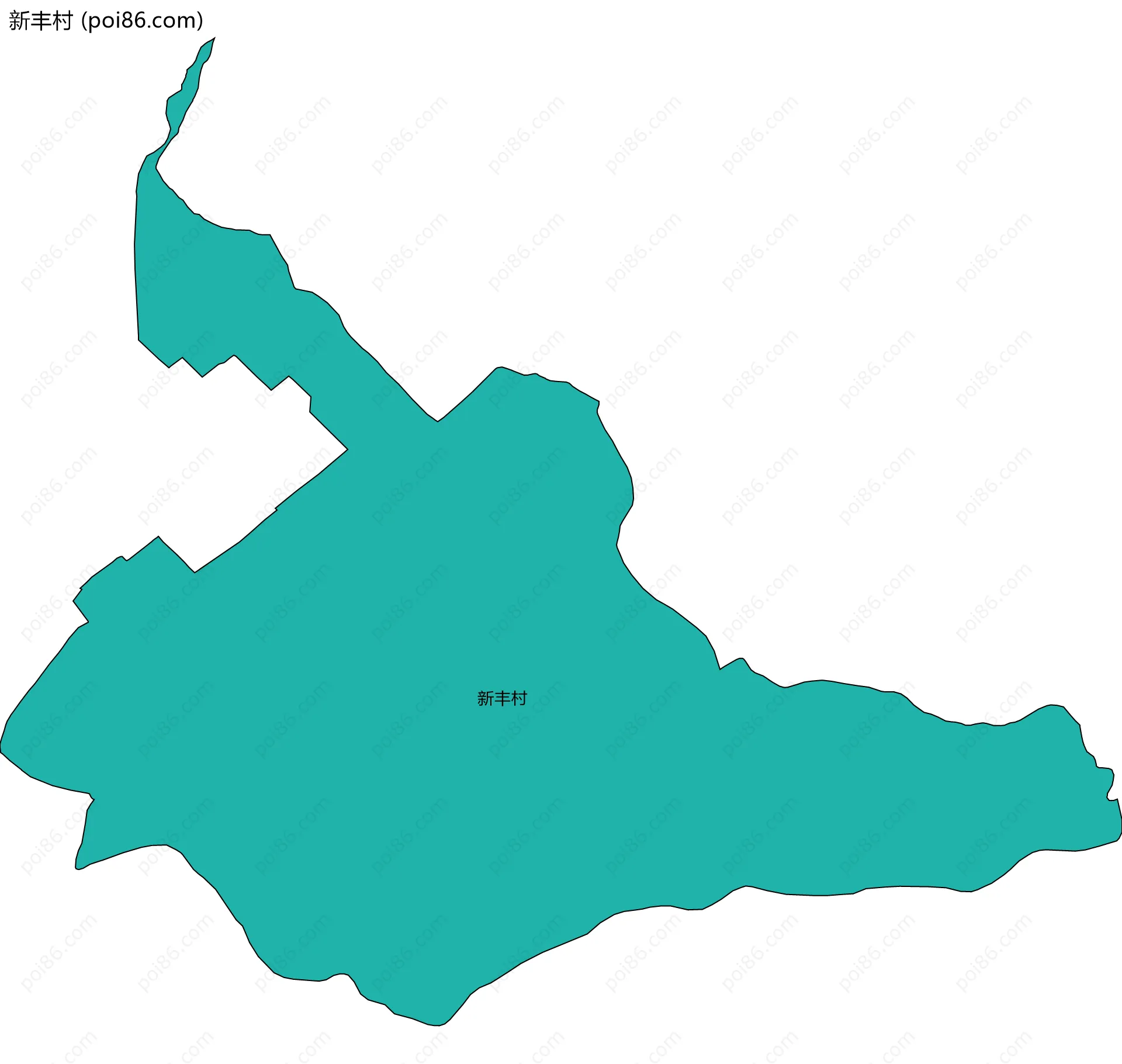 新丰村边界地图