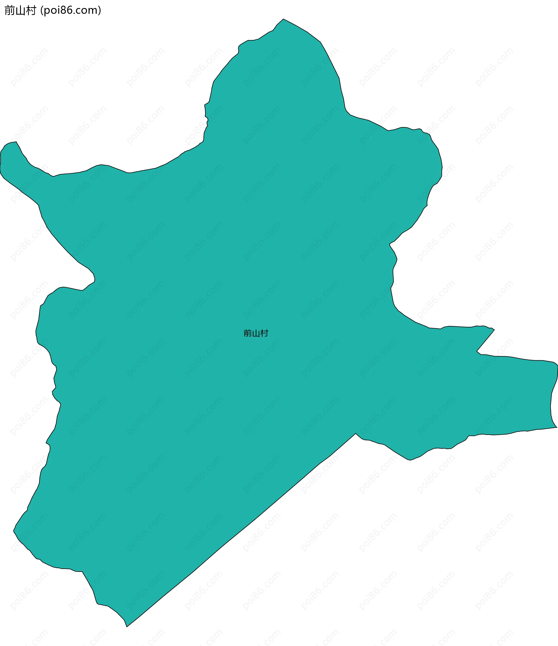 前山村边界地图