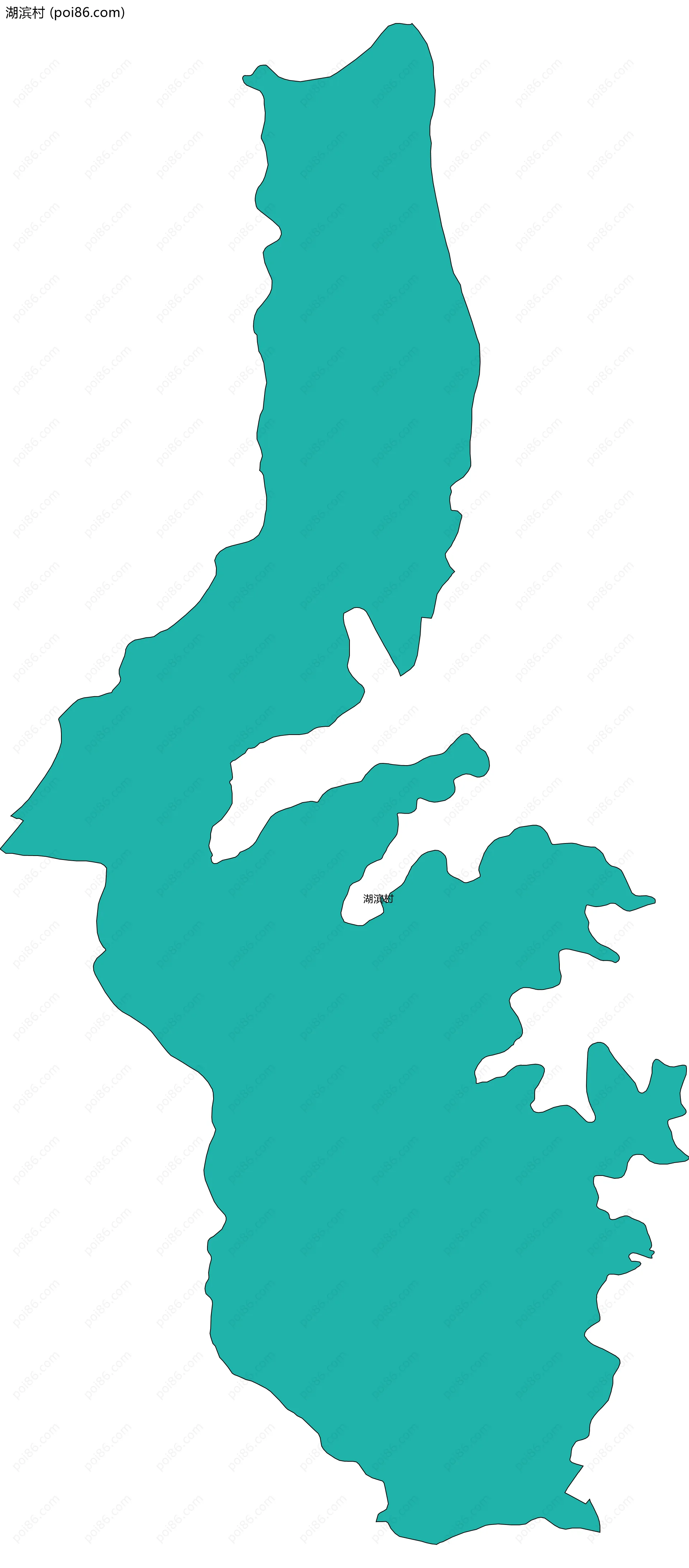 湖滨村边界地图