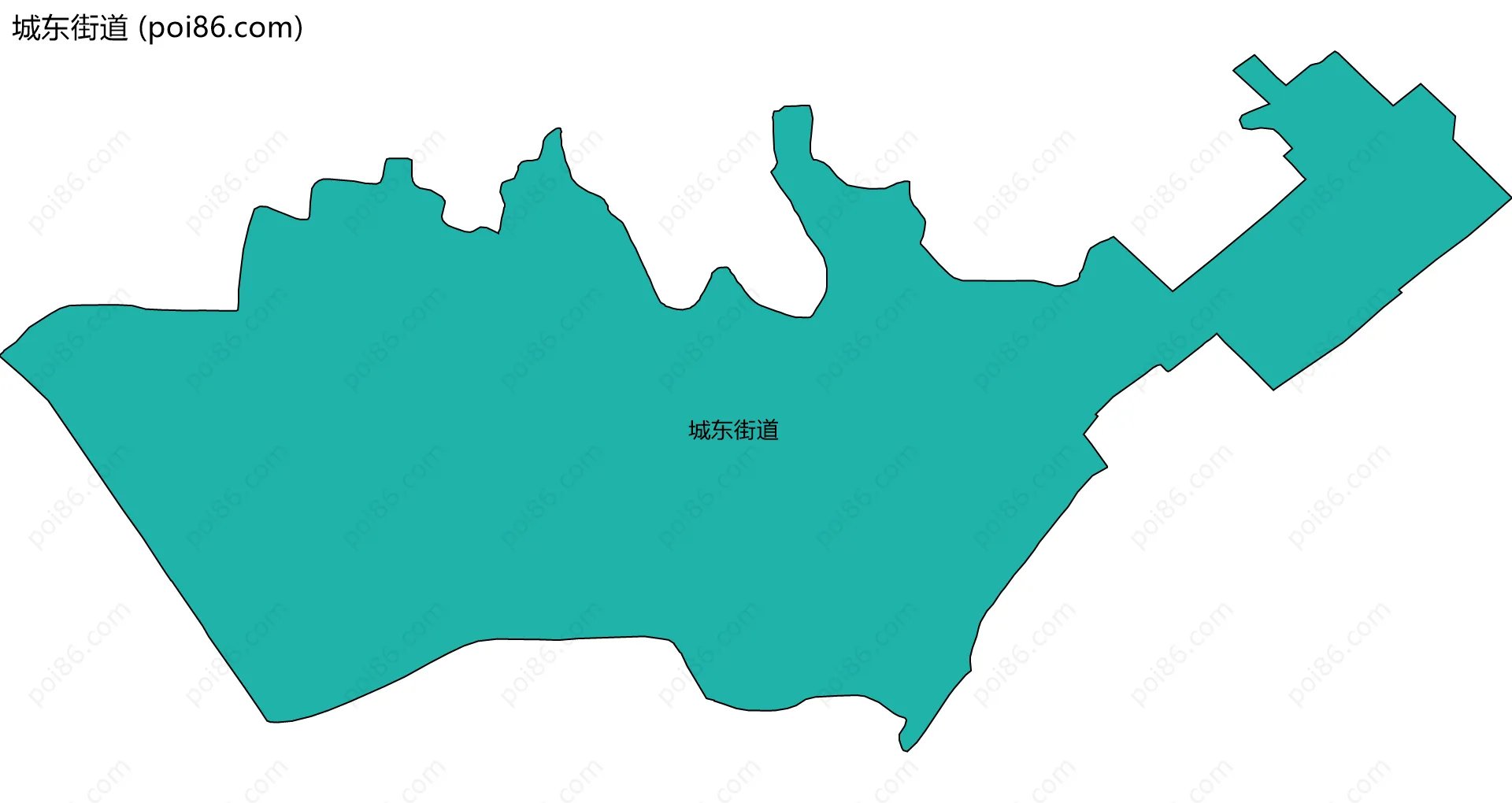 城东街道边界地图