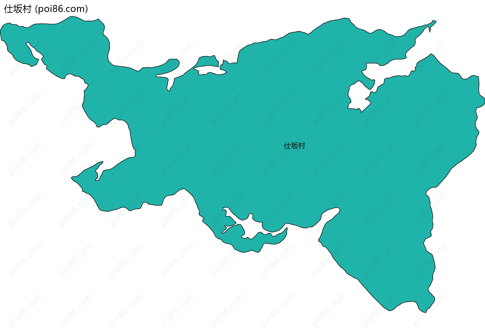 仕坂村边界地图