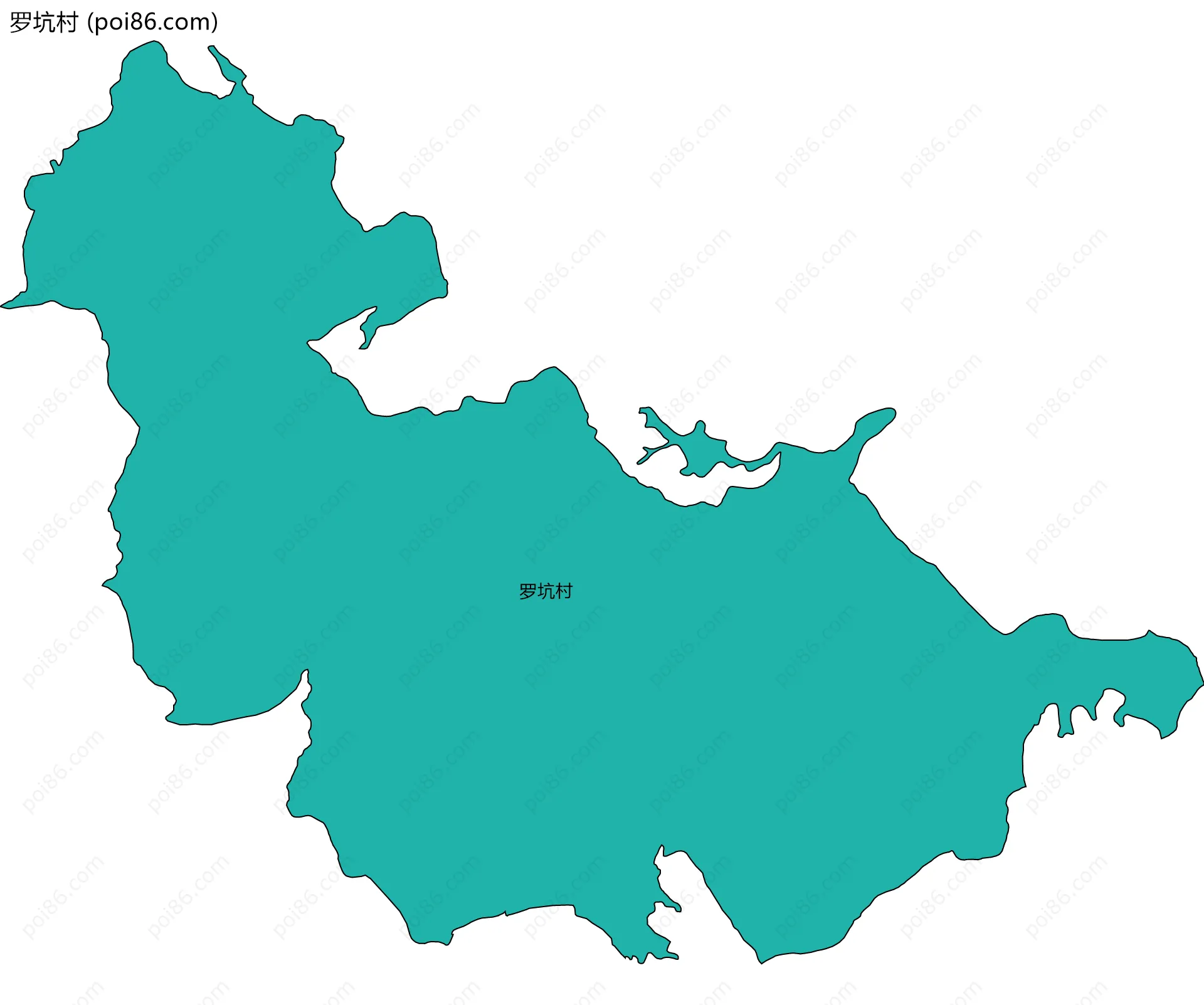 罗坑村边界地图