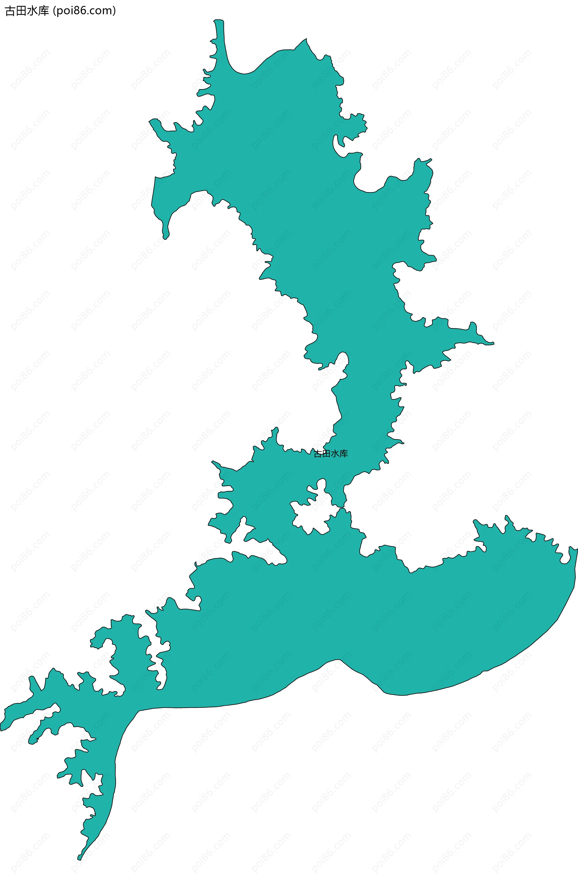 古田水库边界地图