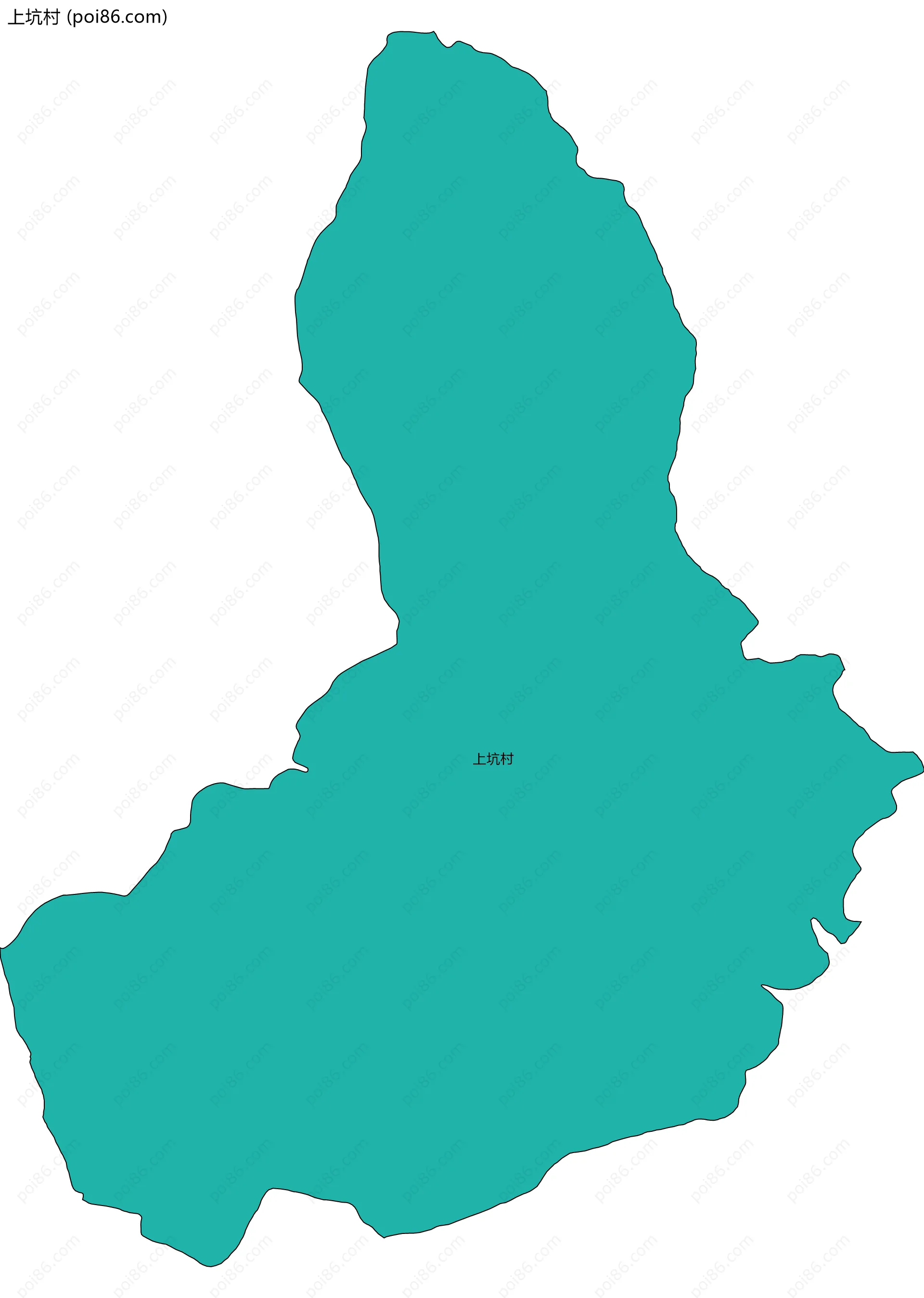 上坑村边界地图