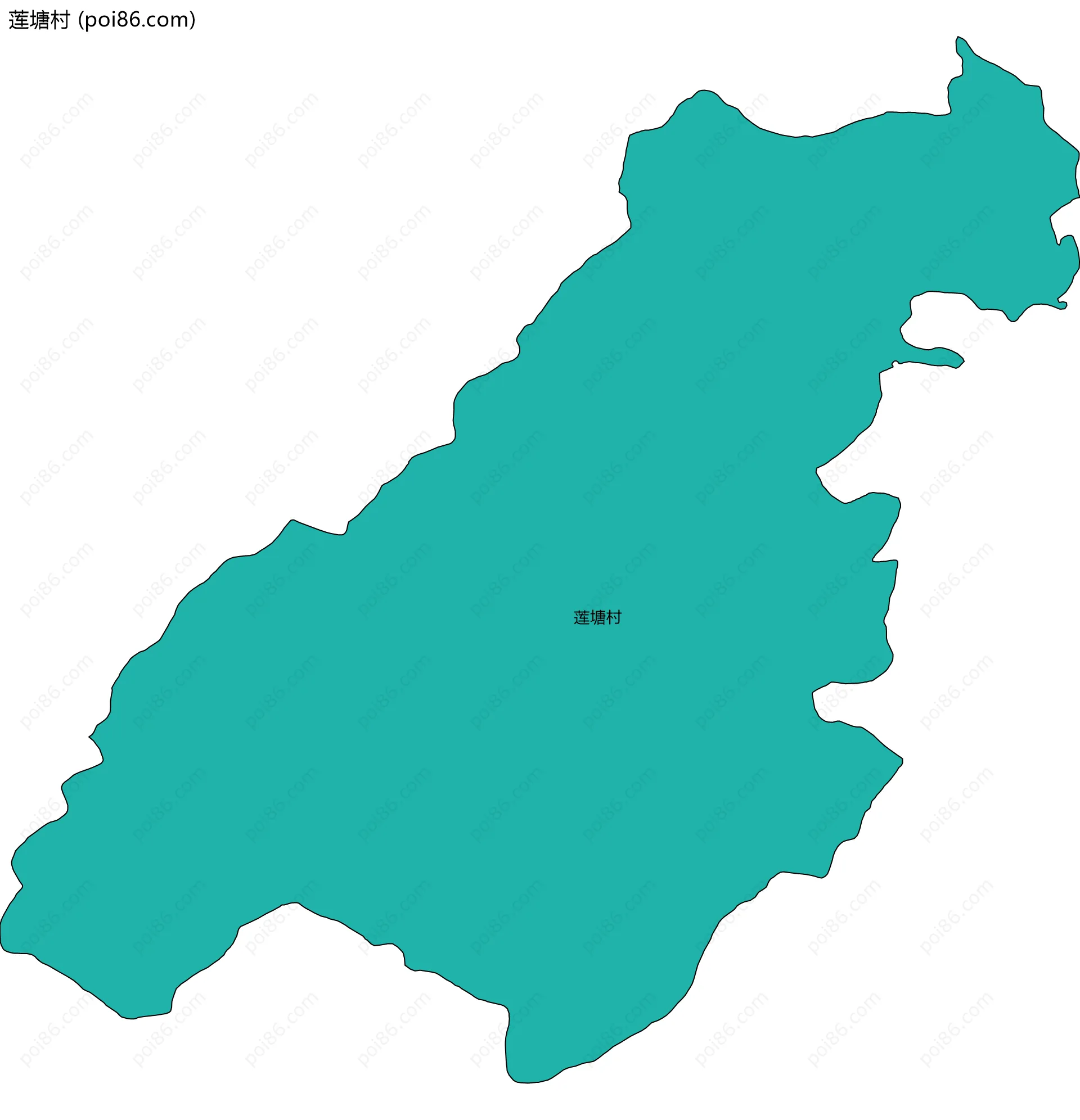 莲塘村边界地图