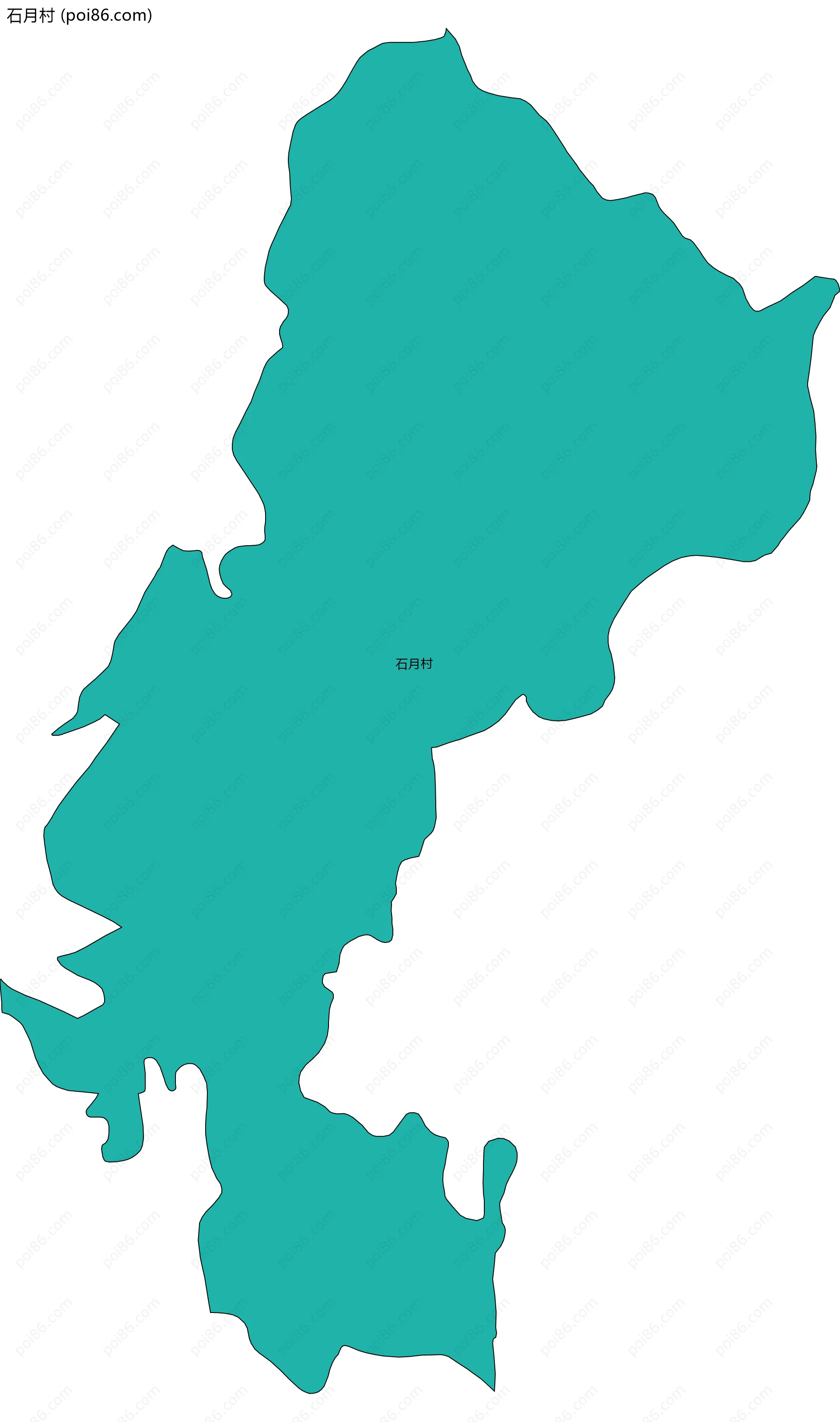 石月村边界地图