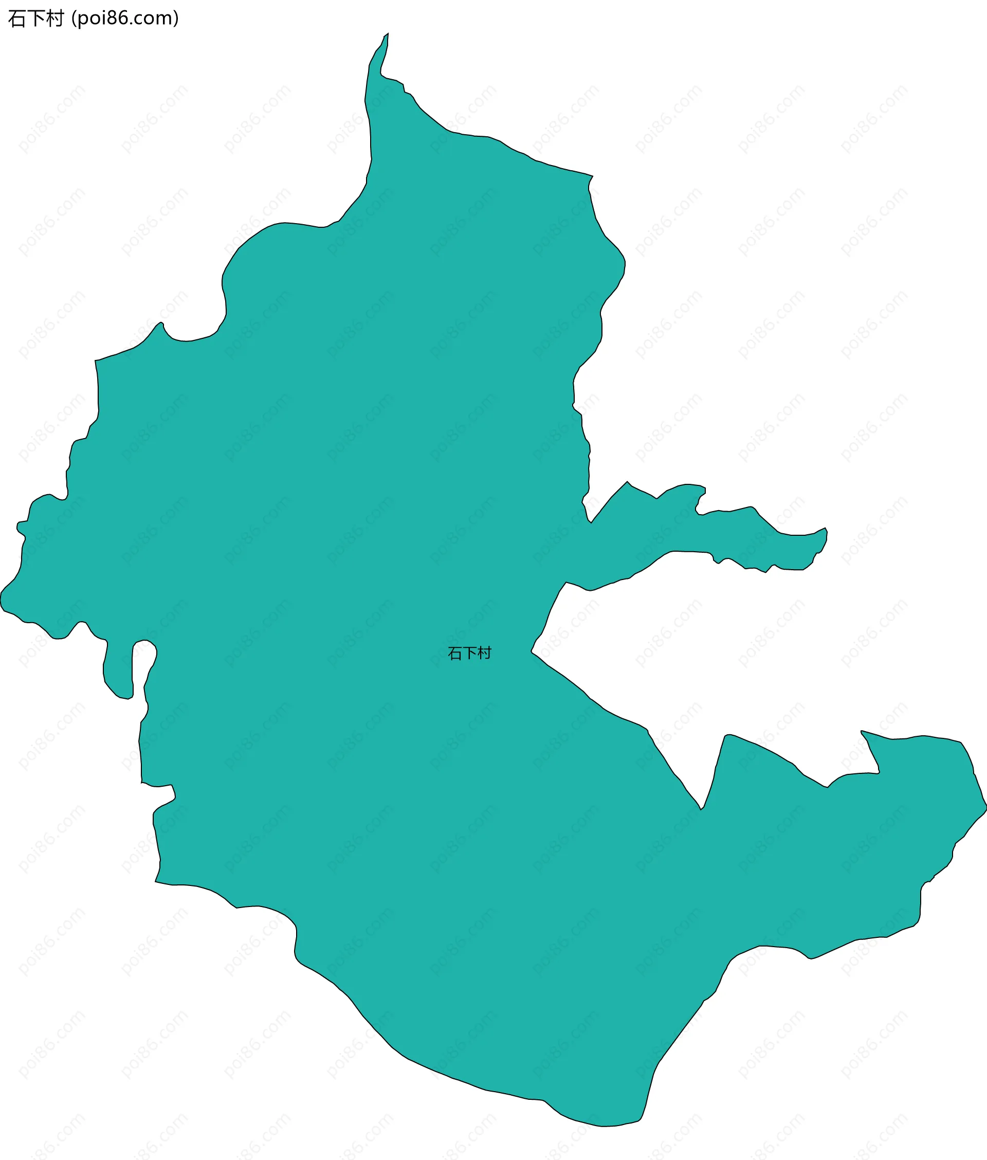 石下村边界地图