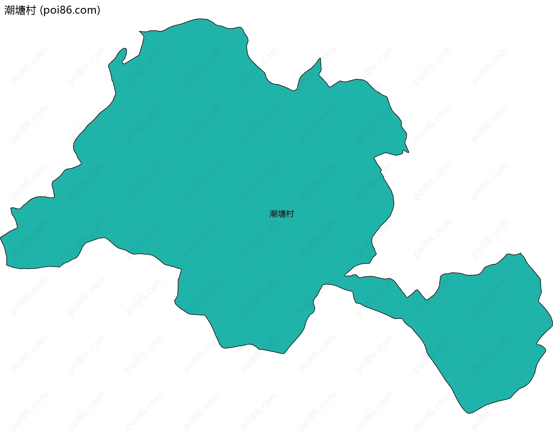 潮塘村边界地图