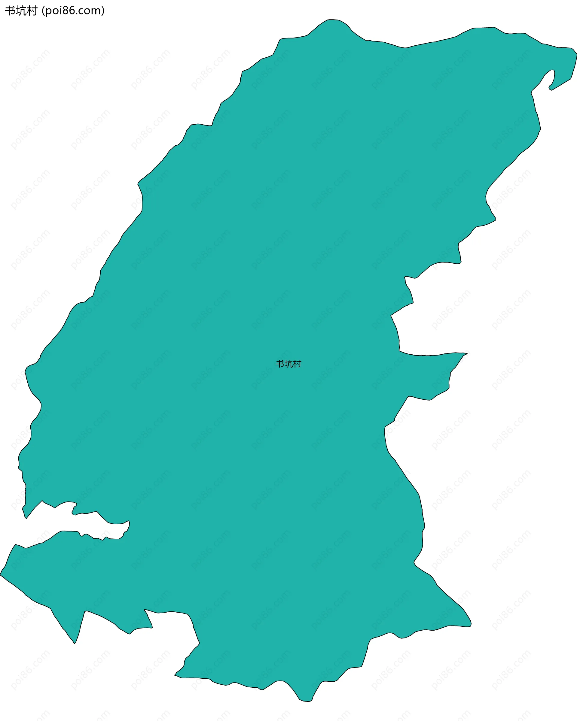 书坑村边界地图