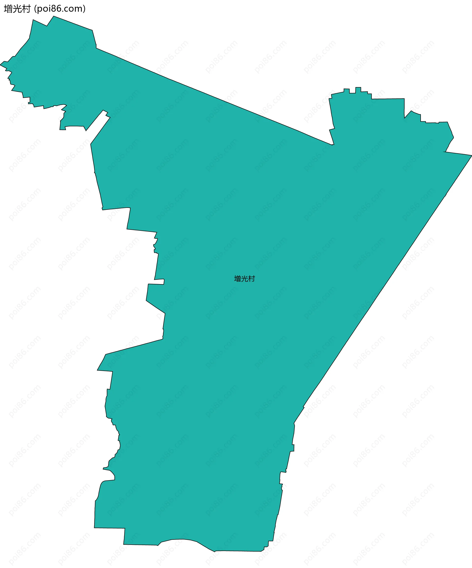 增光村边界地图