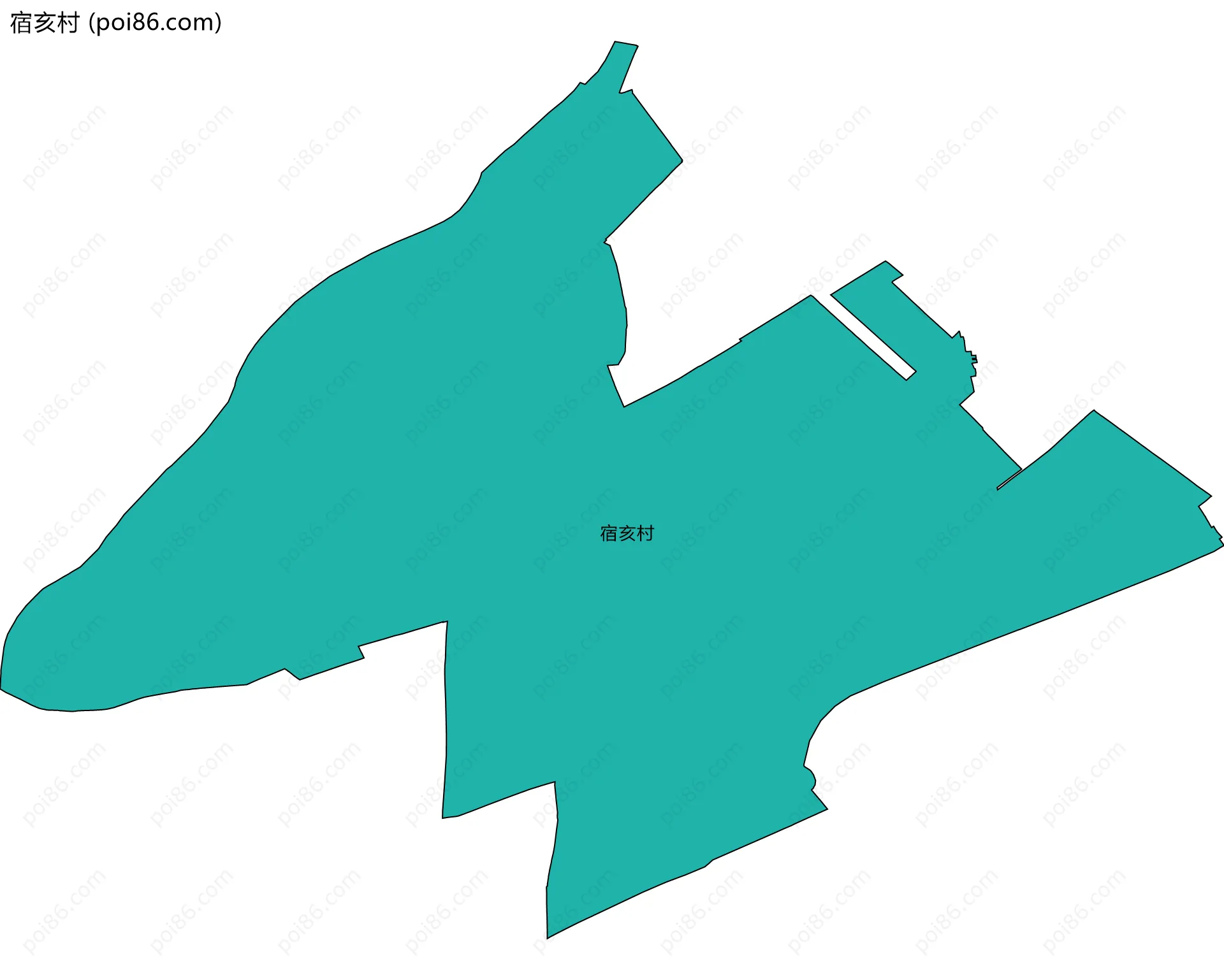 宿亥村边界地图