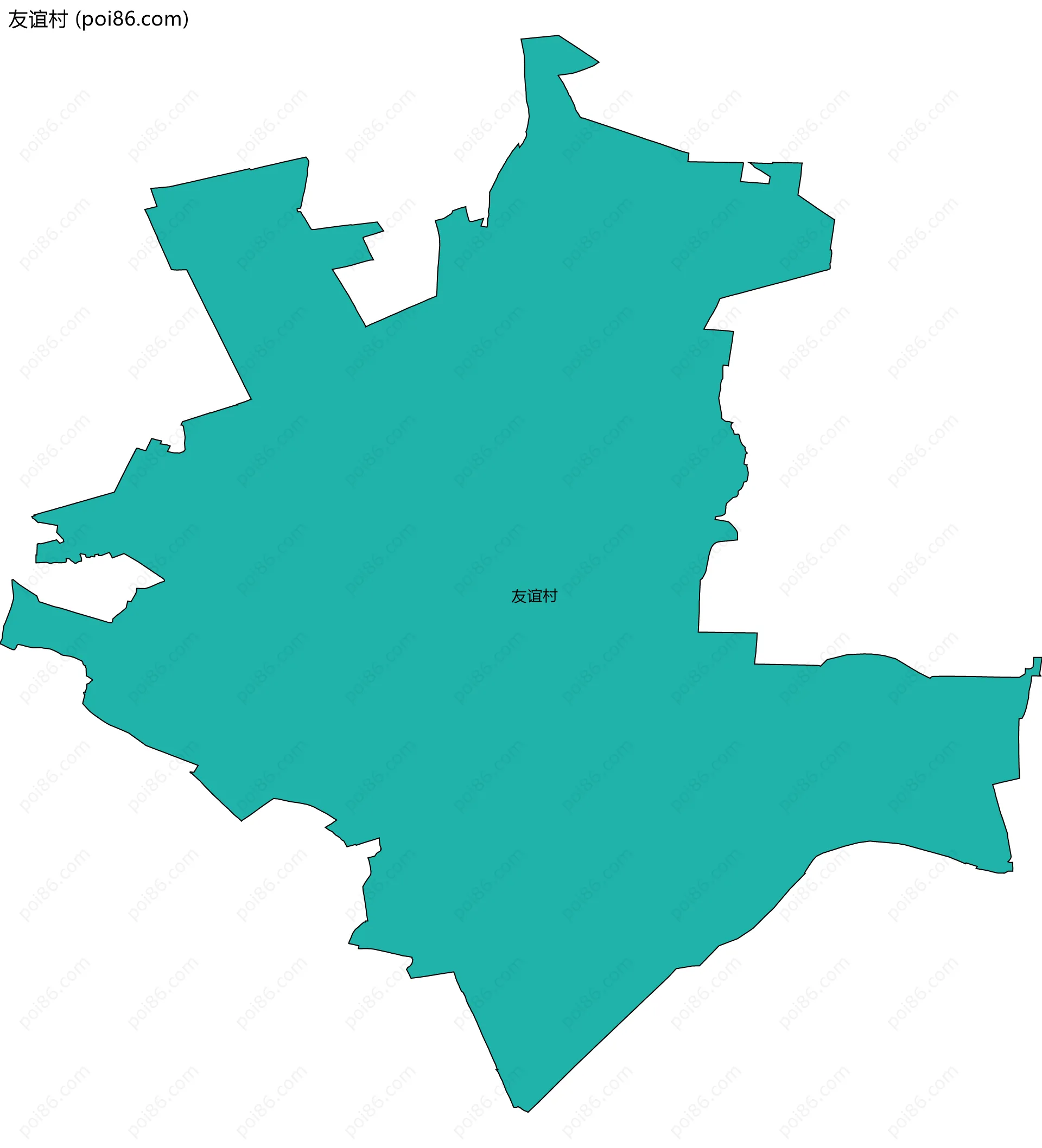 友谊村边界地图