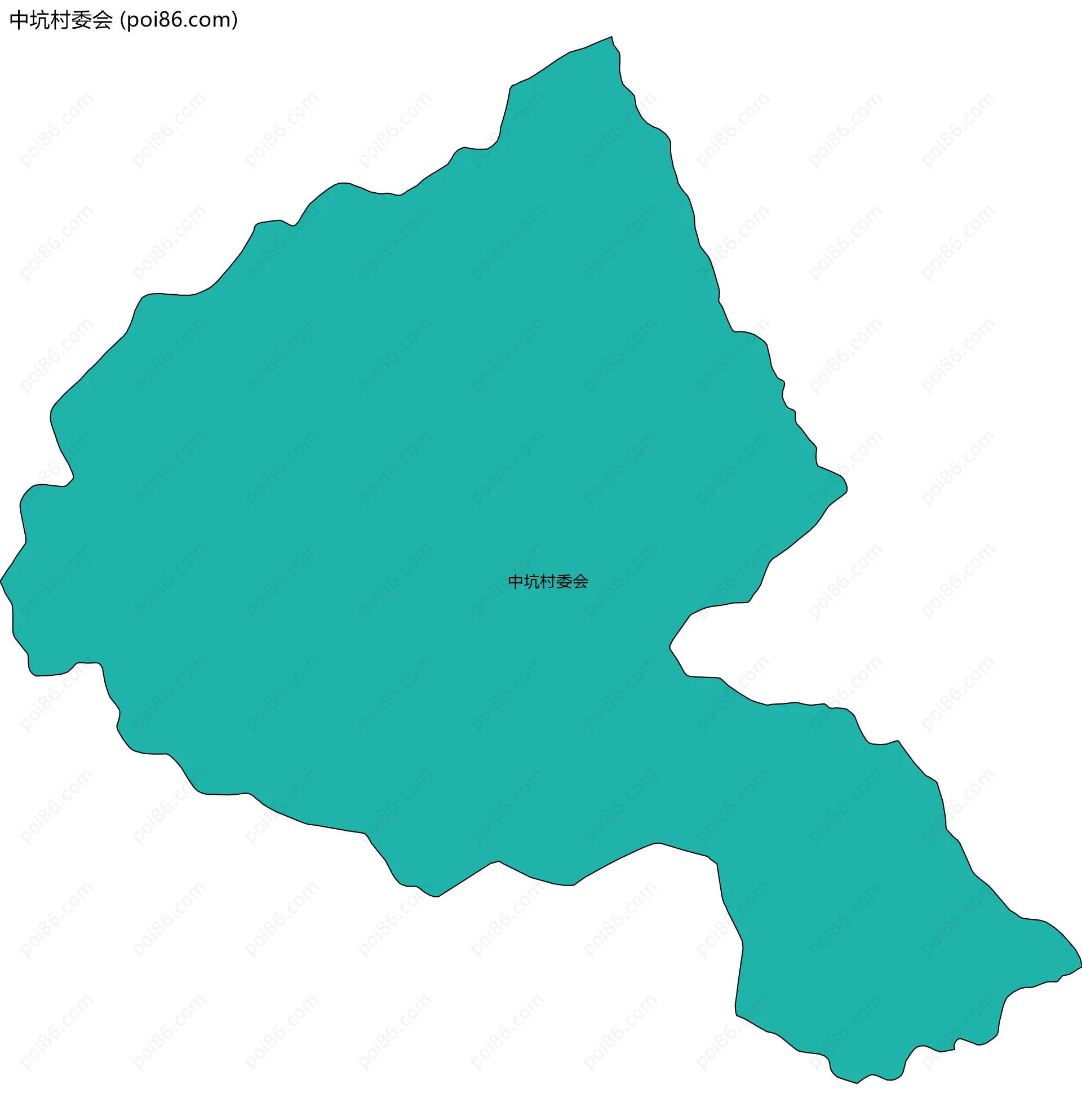 中坑村委会边界地图