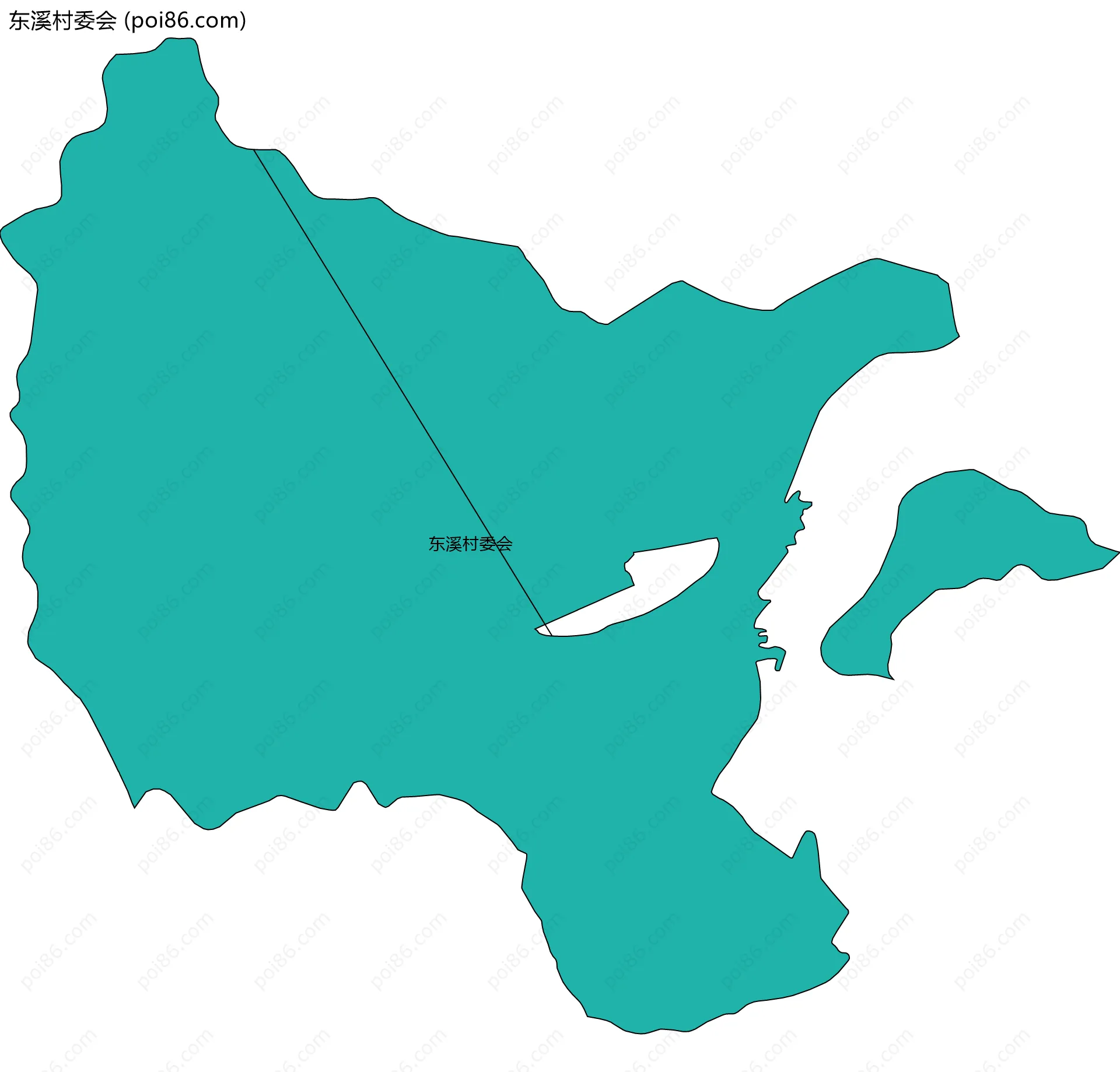 东溪村委会边界地图