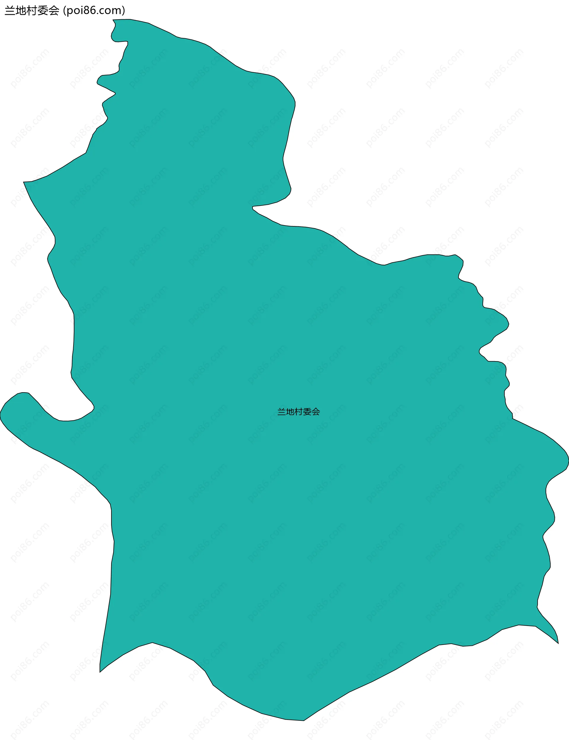 兰地村委会边界地图