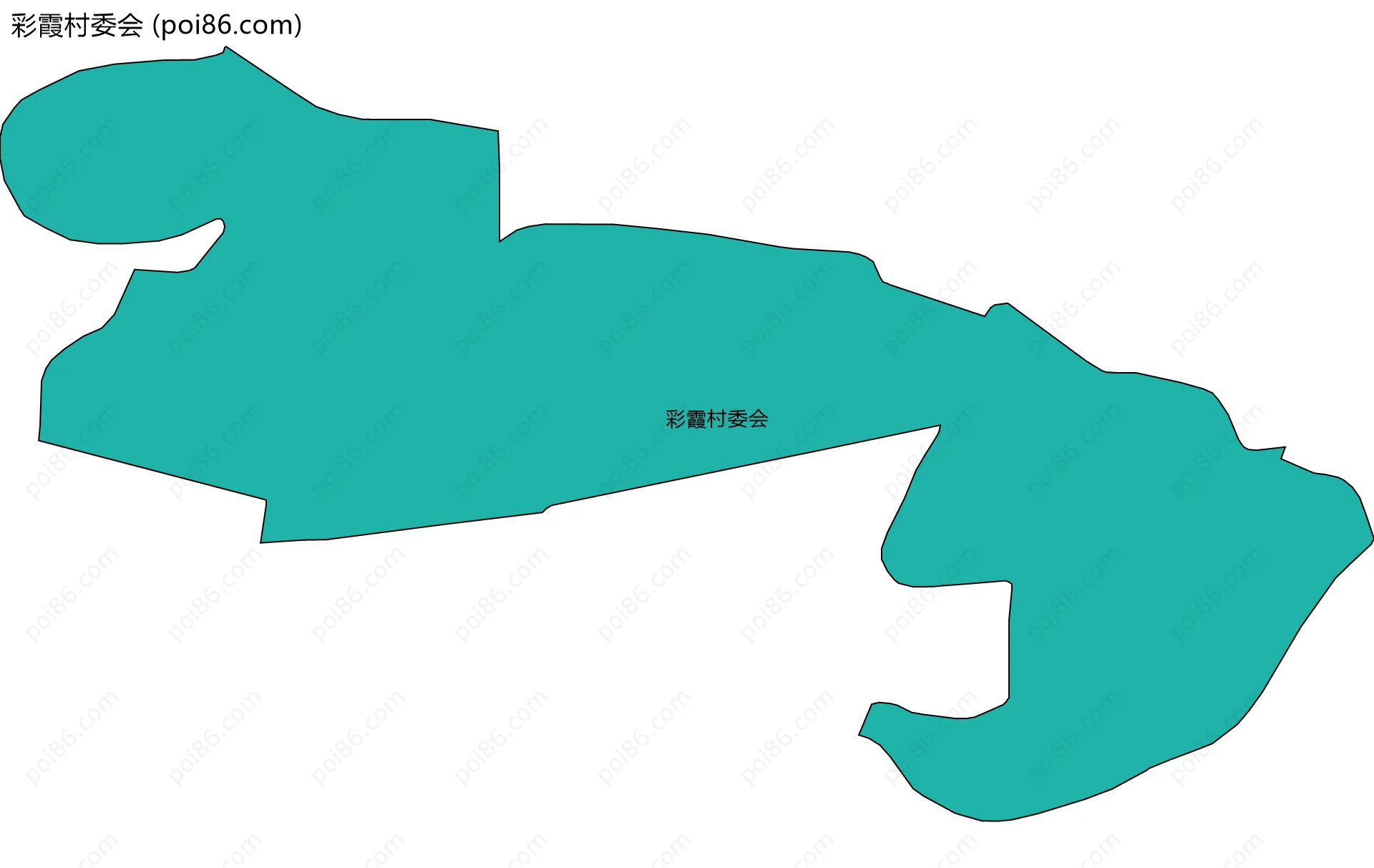 彩霞村委会边界地图