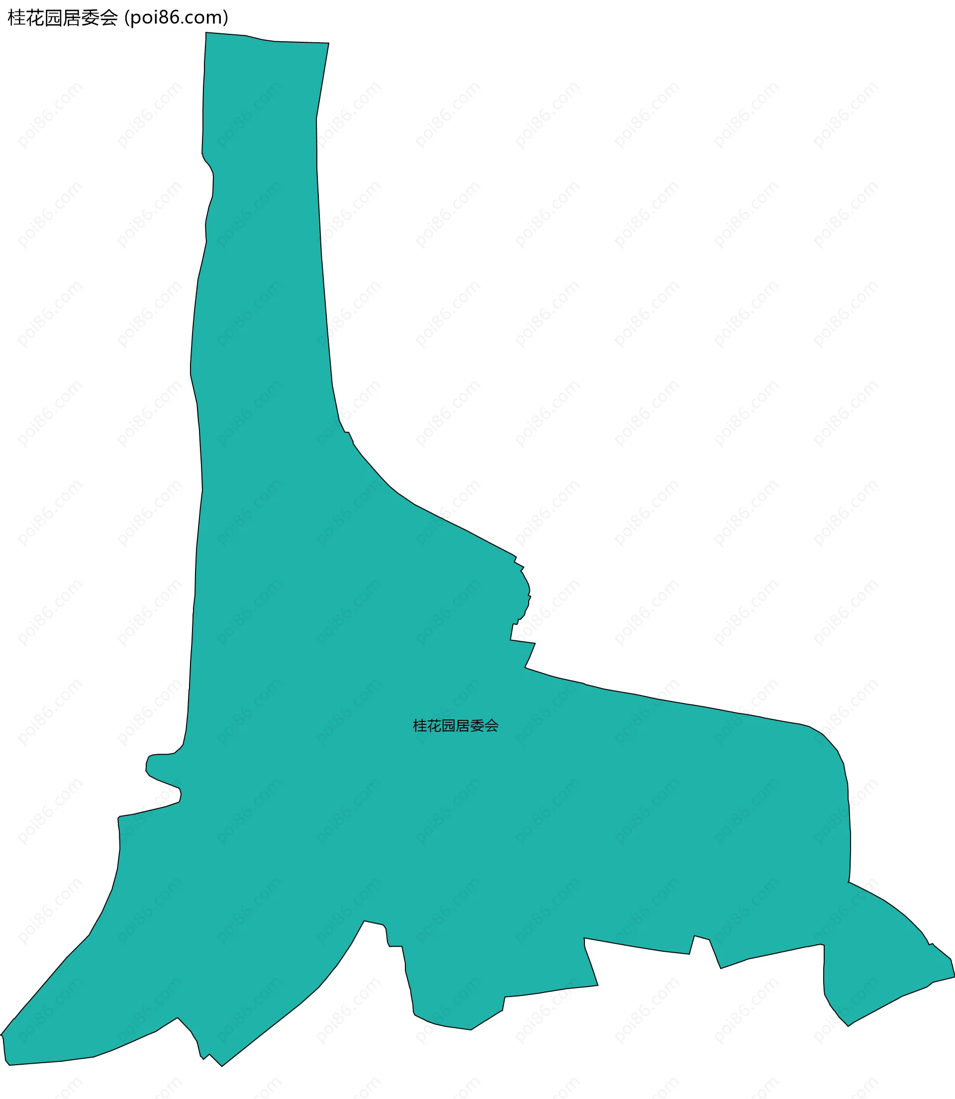 桂花园居委会边界地图