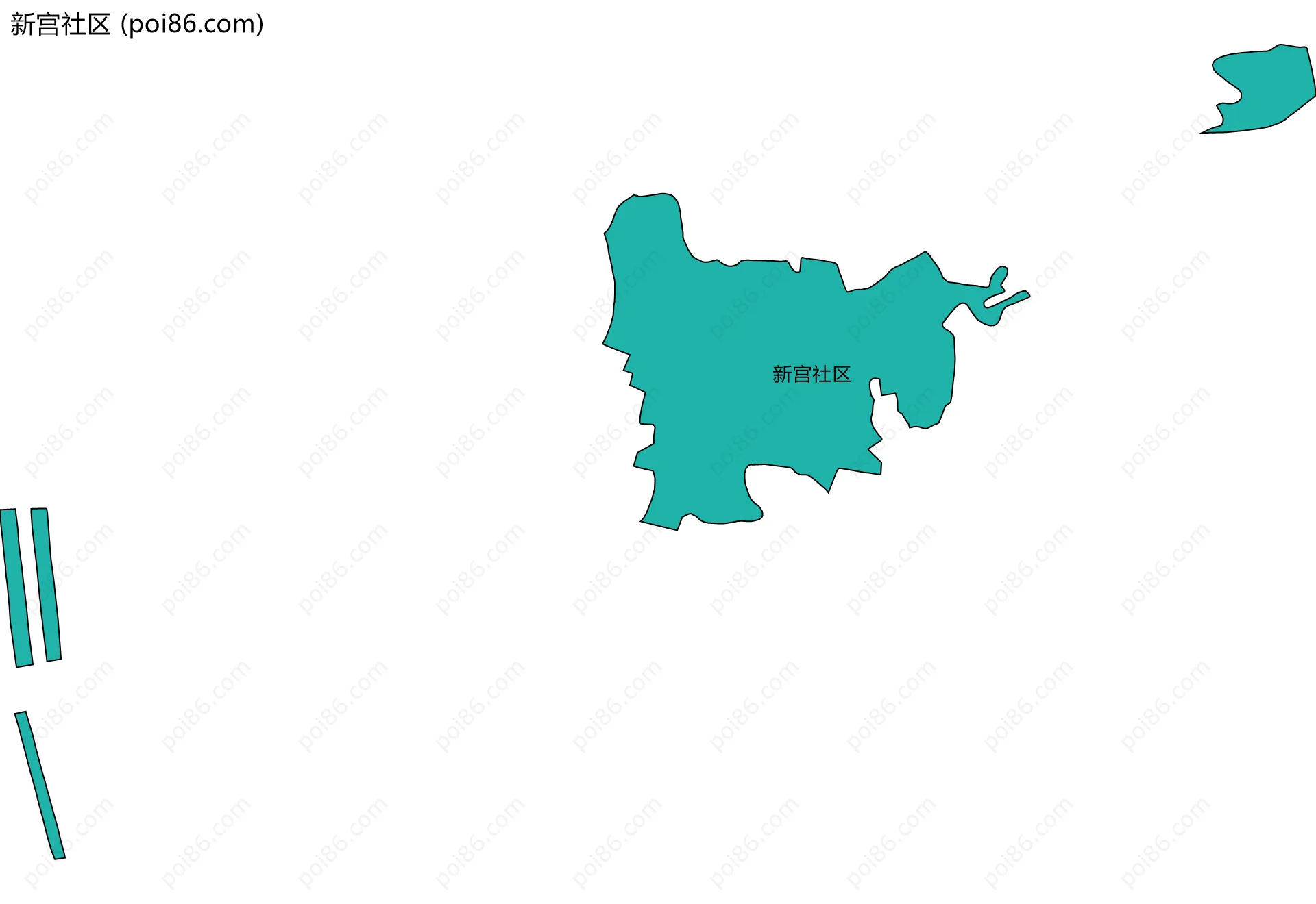 新宫社区边界地图